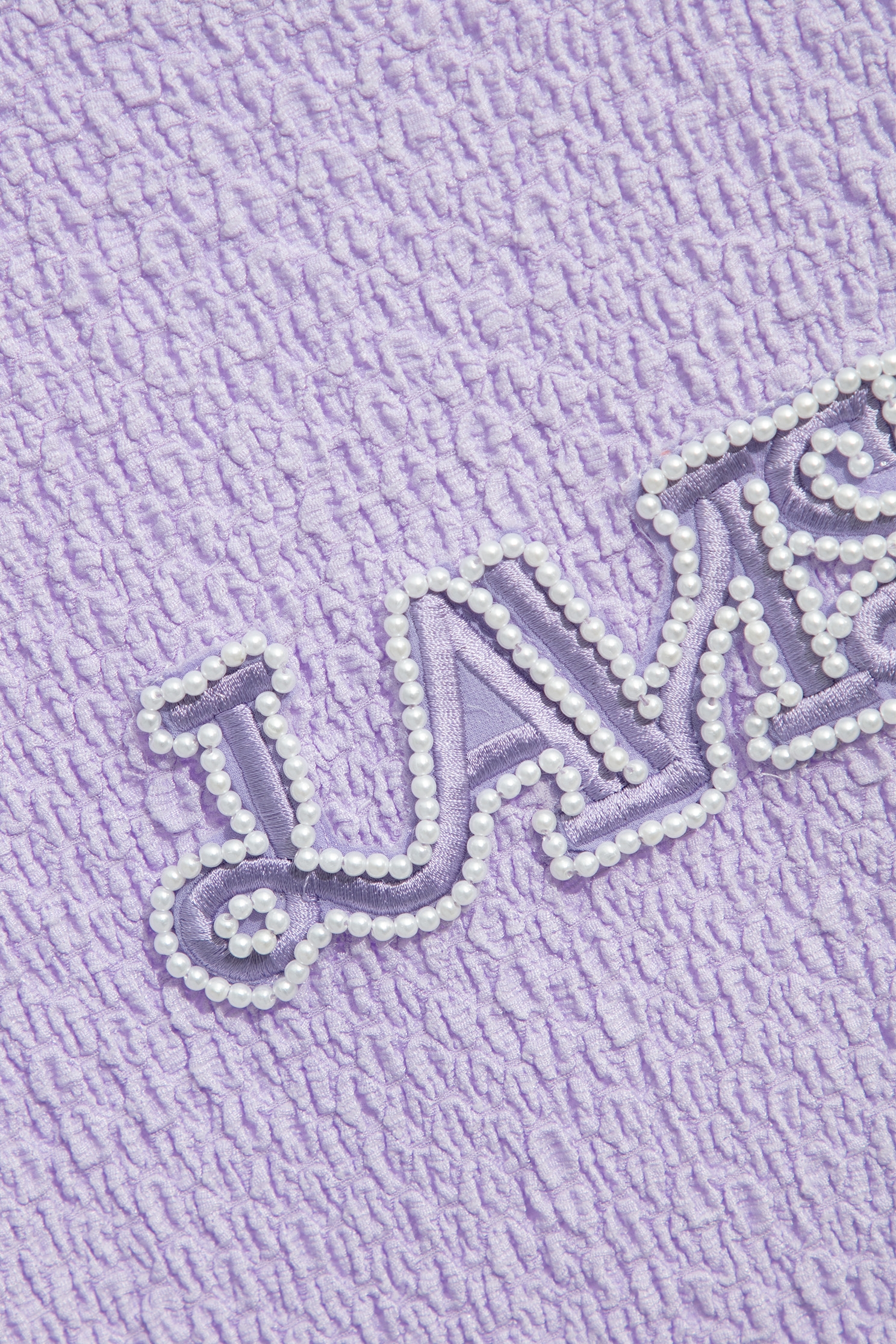 Front Embroidred Slogan Purple TeeFront Embroidred Slogan Purple Tee,T-shirts,Tops,Season (SS) Look,pearl,Embroidered