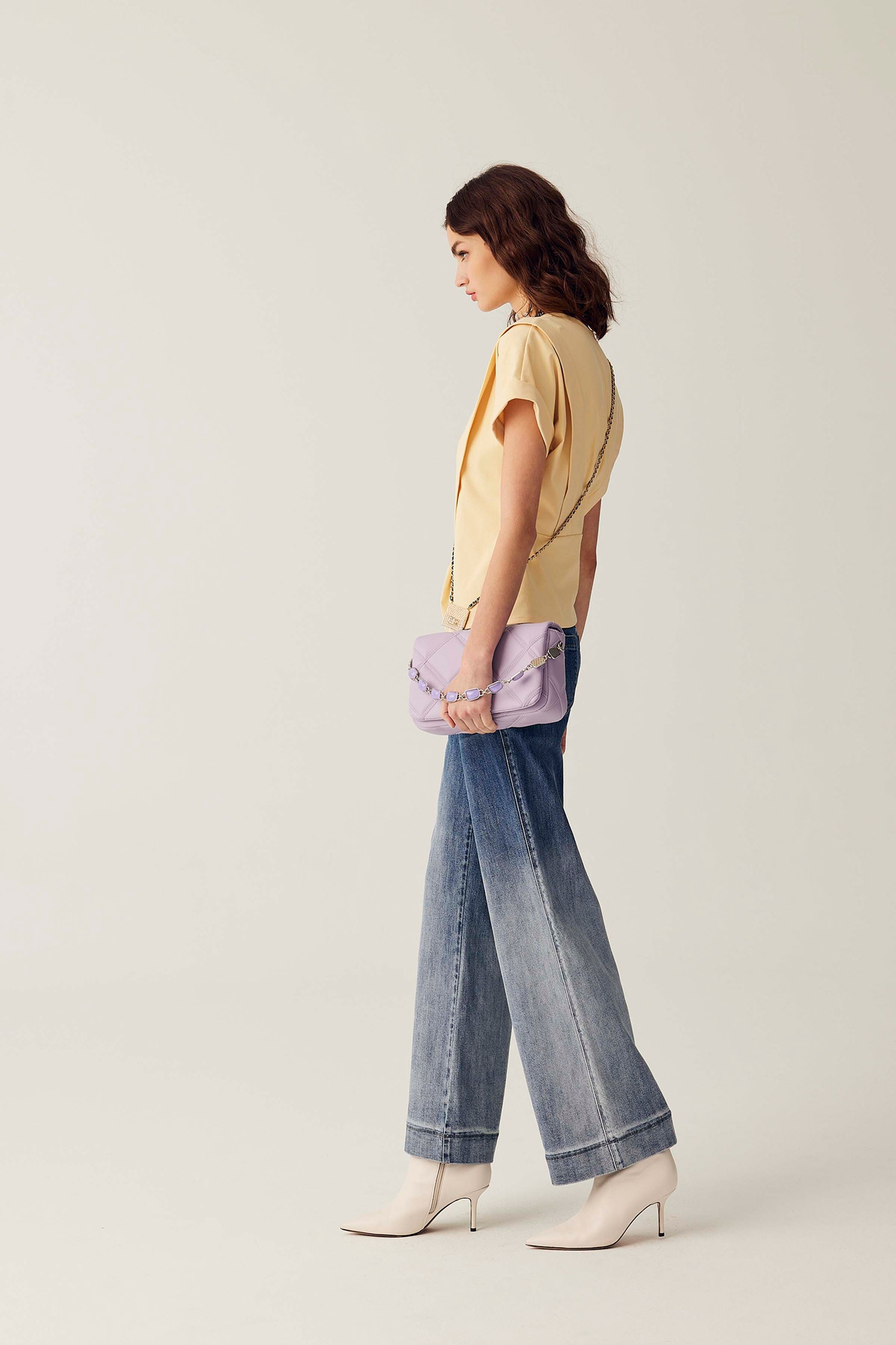 Asymmetric Pleated TeeAsymmetric Pleated Tee,T-shirts,Tops,Season (SS) Look