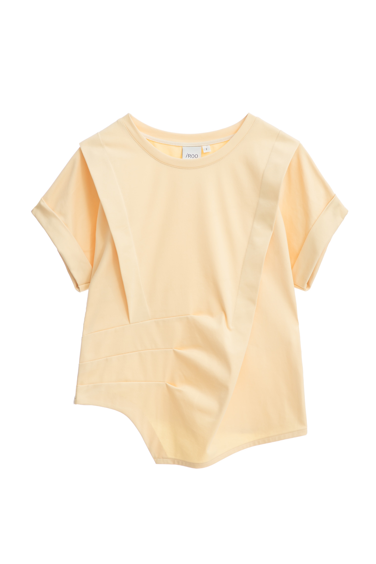 Asymmetric Pleated TeeAsymmetric Pleated Tee,T-shirts,Tops,Season (SS) Look