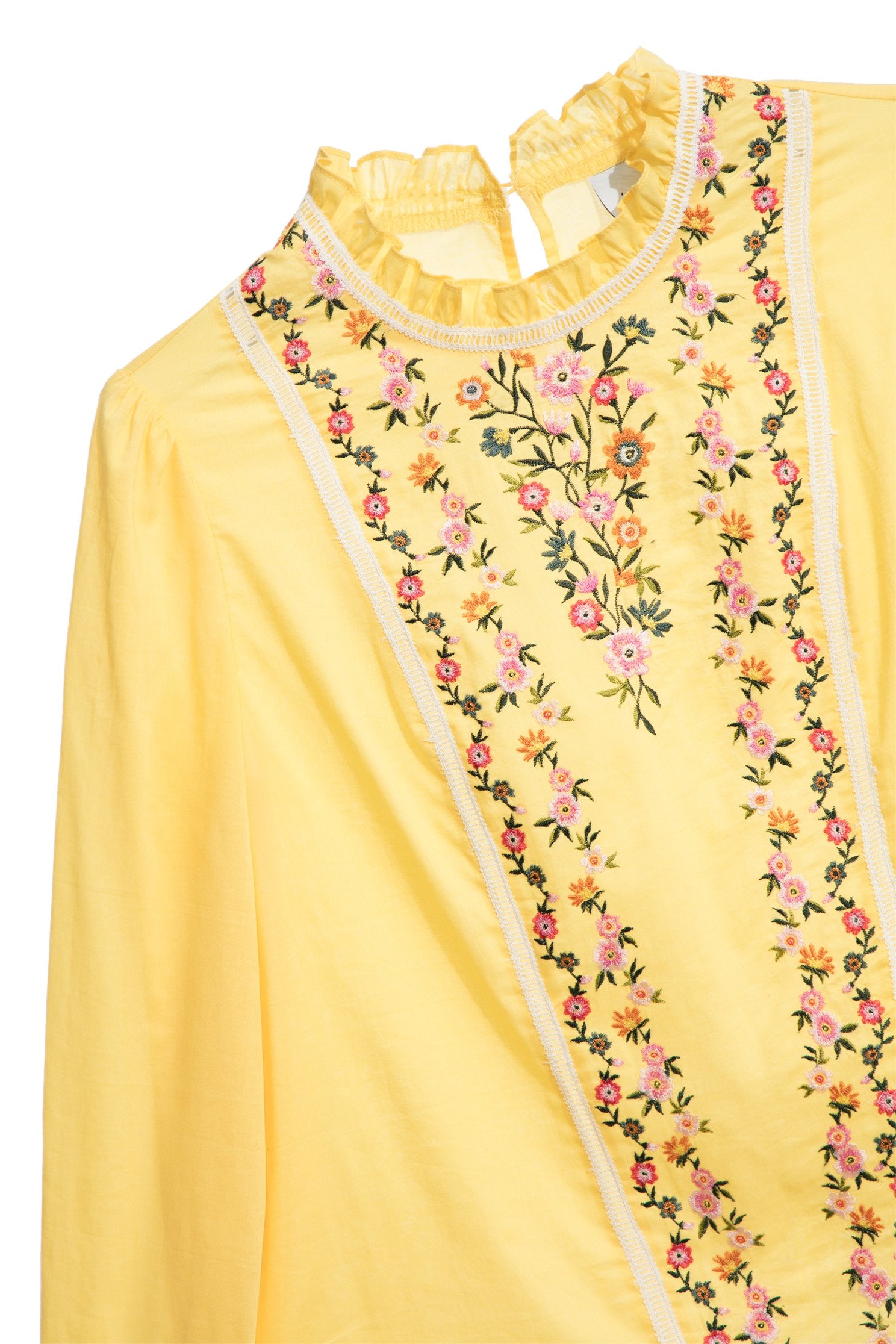 Floral Embroidery Long Sleeve BlouseFloral Embroidery Long Sleeve Blouse,Tops,Embroidered,Season (SS) Look,Embroidered tops,Lace