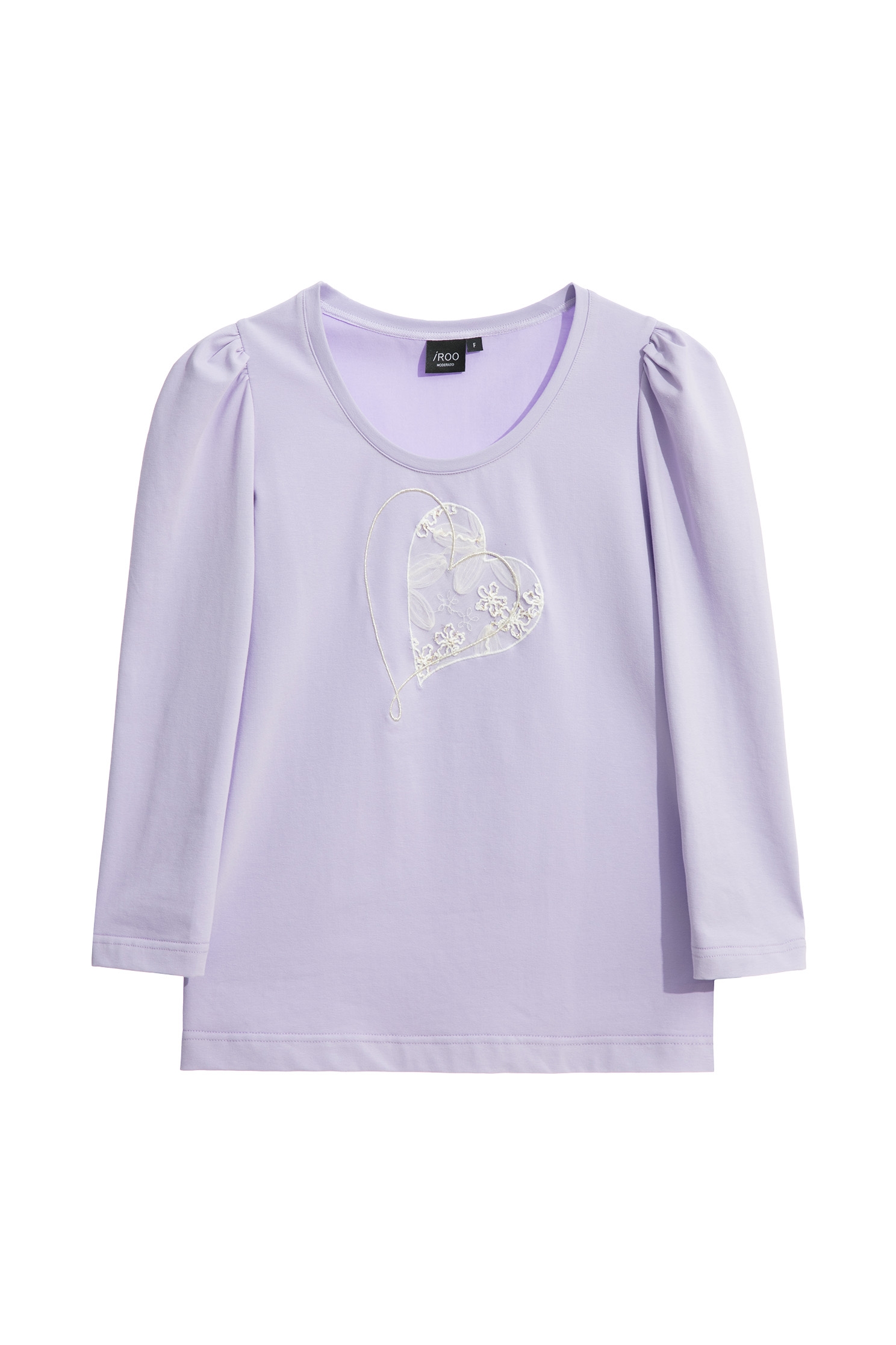 Puff Sleeve Heart Graphic TopPuff Sleeve Heart Graphic Top,T-shirts,Tops,Season (SS) Look,Embroidered