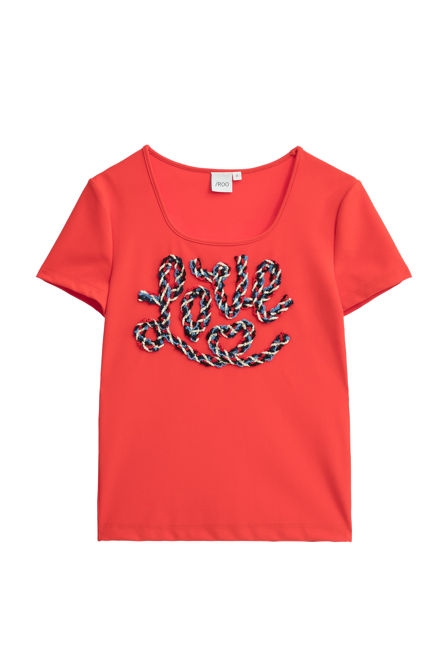 Braided Slogan Red TeeBraided Slogan Red Tee,T-shirts,T-shirts,Tops,Season (SS) Look