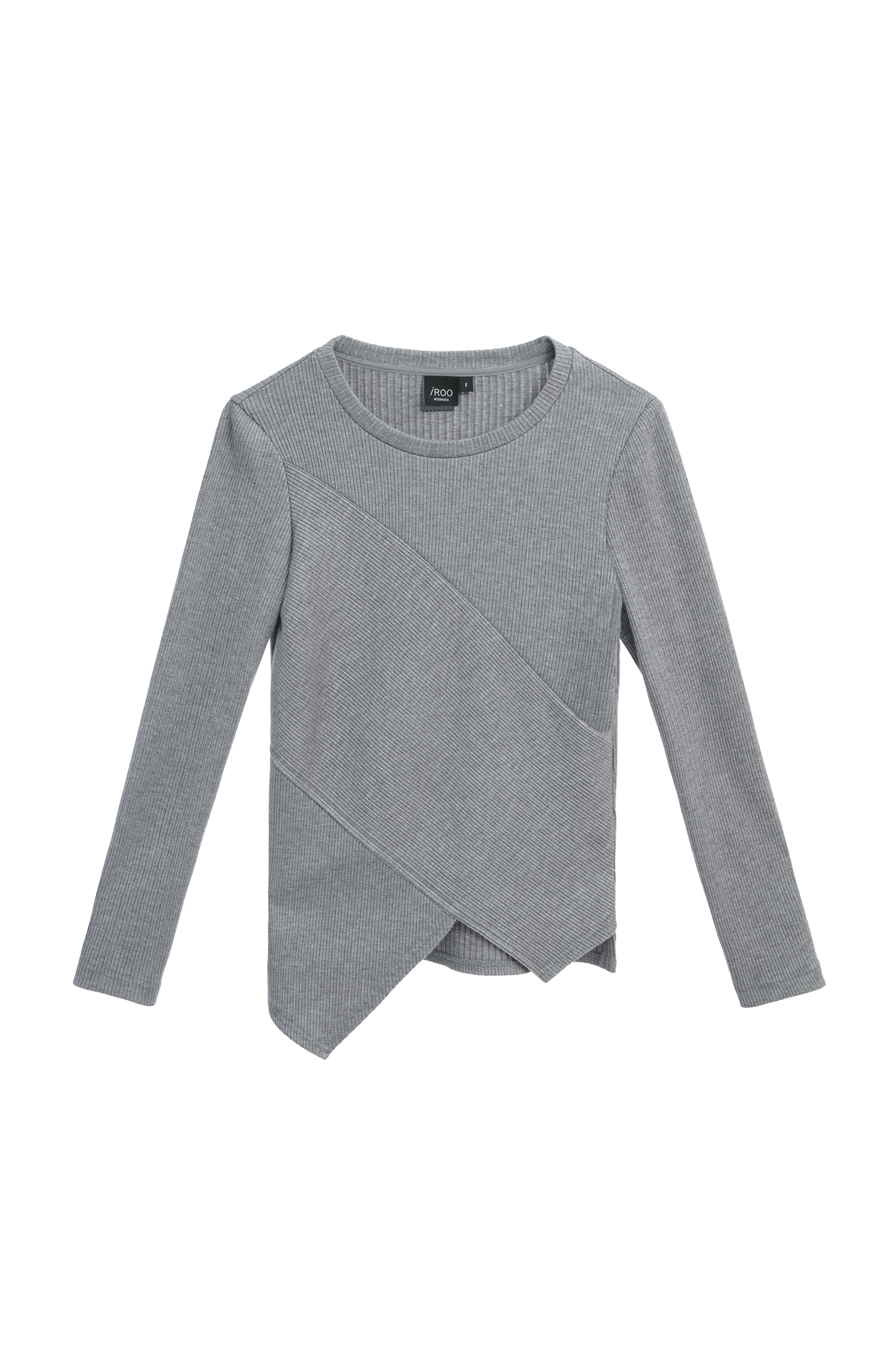 Asymmetric Patchwork Knit TopAsymmetric Patchwork Knit Top,Tops,Season (SS) Look,Knitted,Long sleeve tops