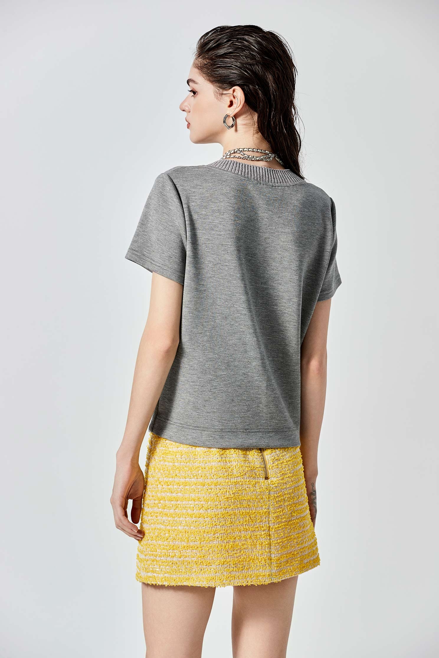 Grey Short Sleeve TeeGrey Short Sleeve Tee,Tops,Season (SS) Look