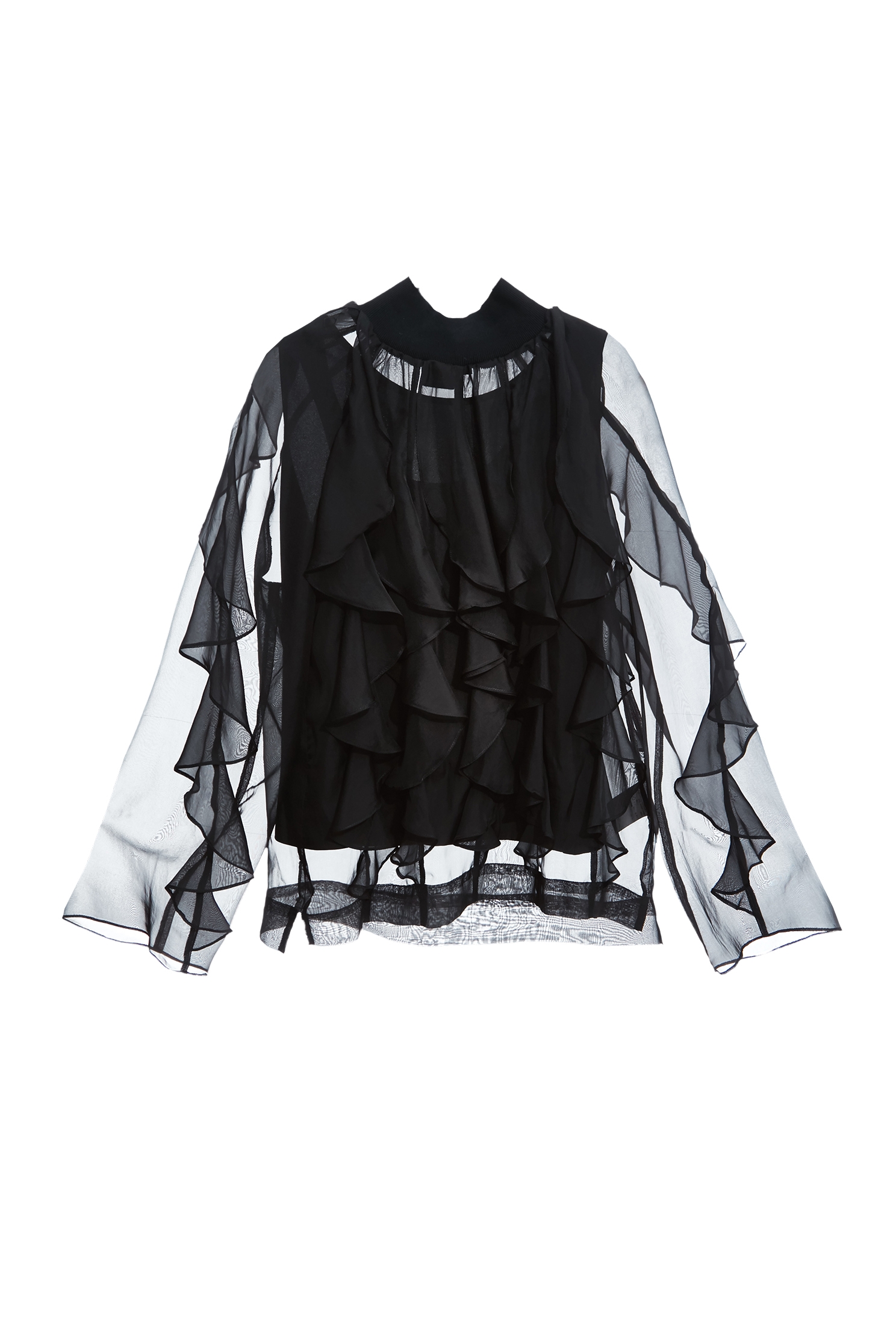 Ruffle Detail Organza TopRuffle Detail Organza Top,Tops,Under shirts,Season (AW) Look