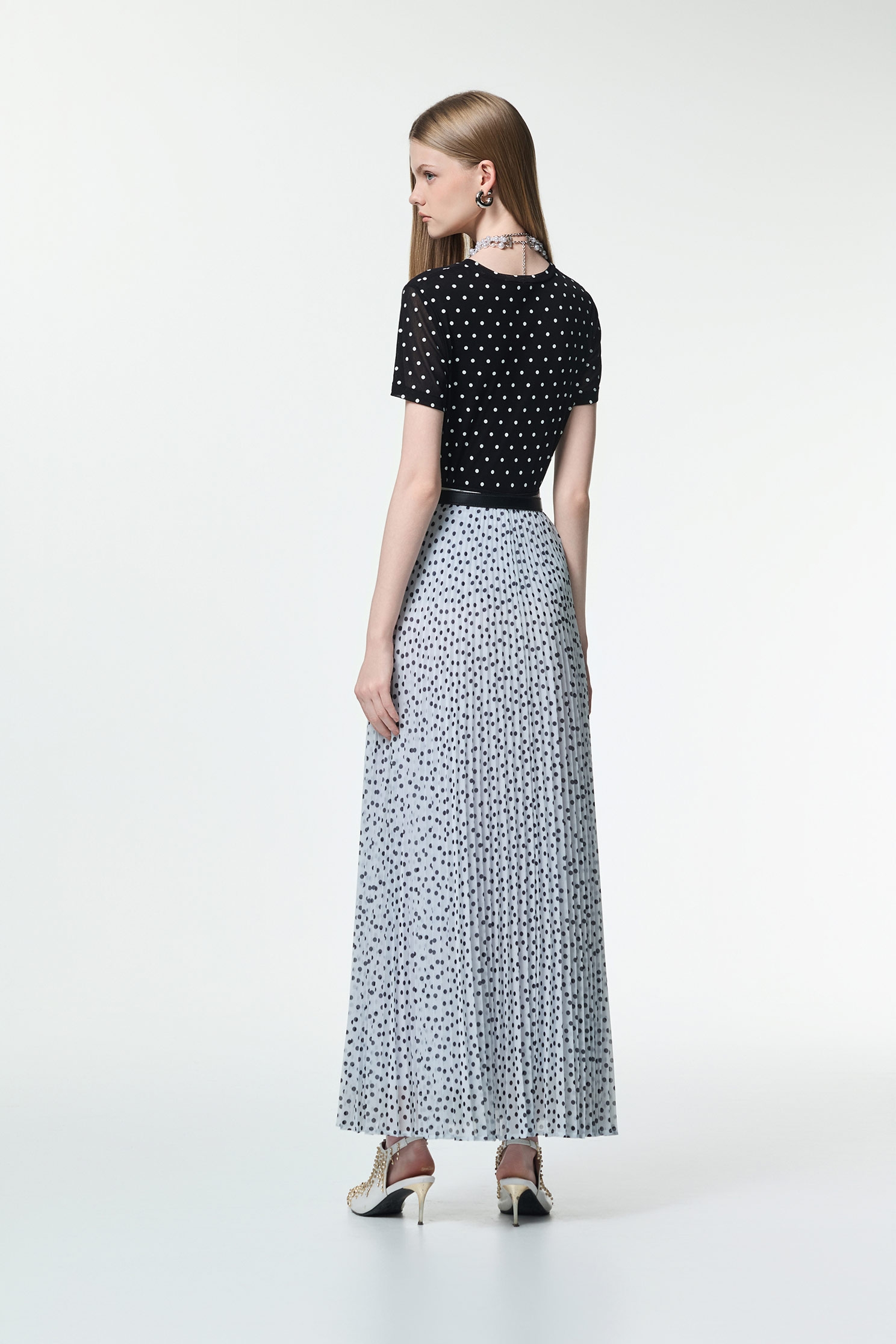 Polka Dot Short Sleeve TopPolka Dot Short Sleeve Top,Tops,Under shirts,Season (AW) Look