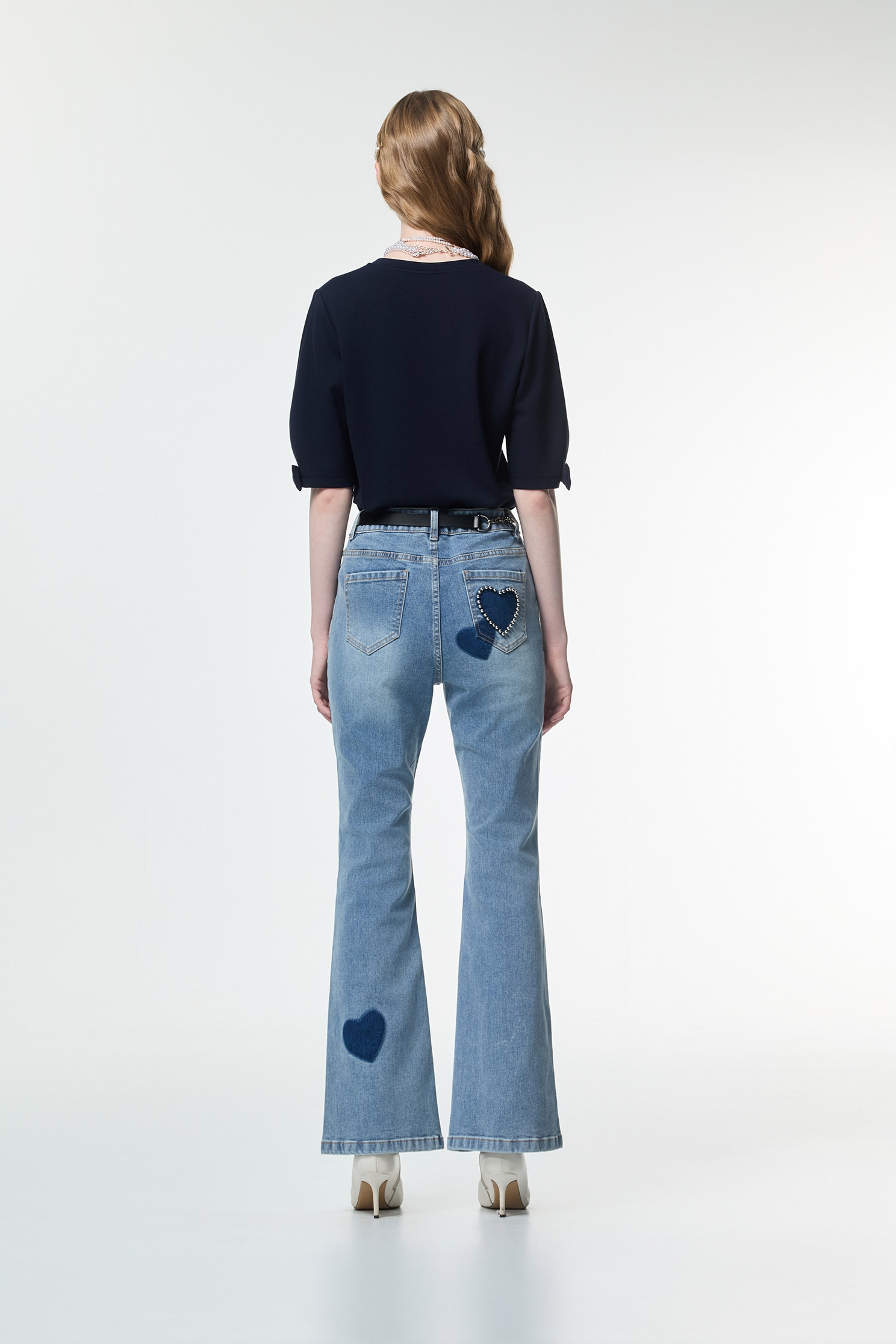 Front Stitch Slogan Navy TeeFront Stitch Slogan Navy Tee,Tops,Embroidered,Season (AW) Look,bows