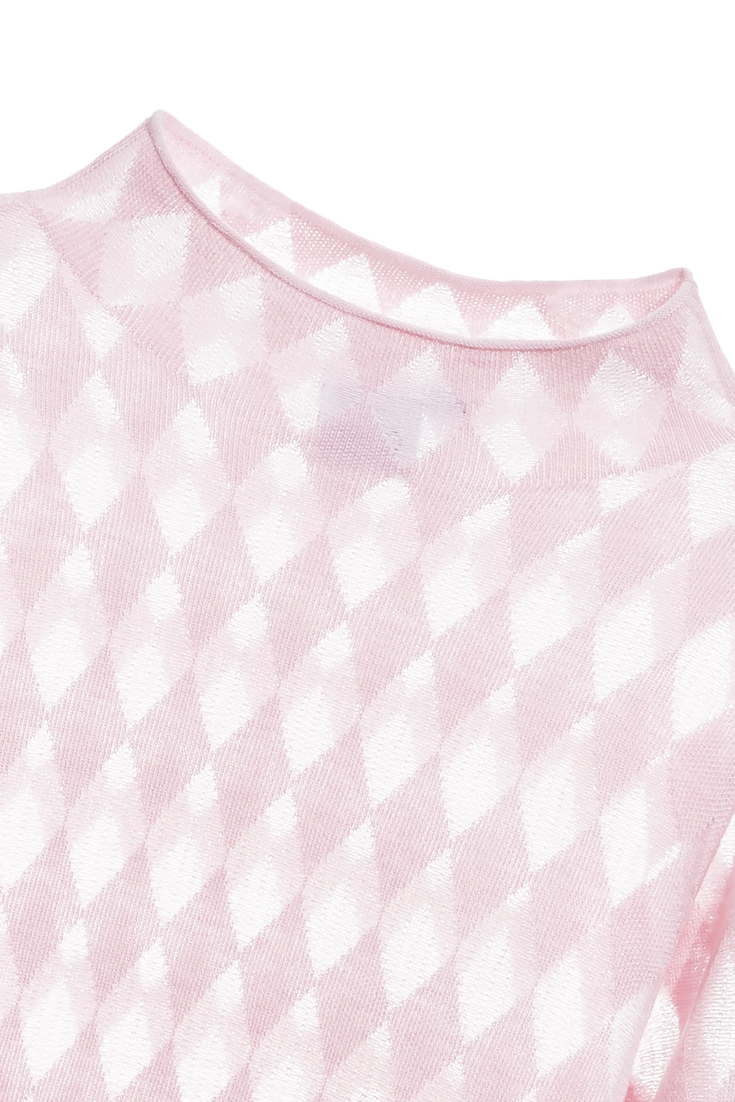 Pink Argyle Pattern Knit TopPink Argyle Pattern Knit Top,Tops,Plaid,Season (AW) Look,Knitted,Knitted tops
