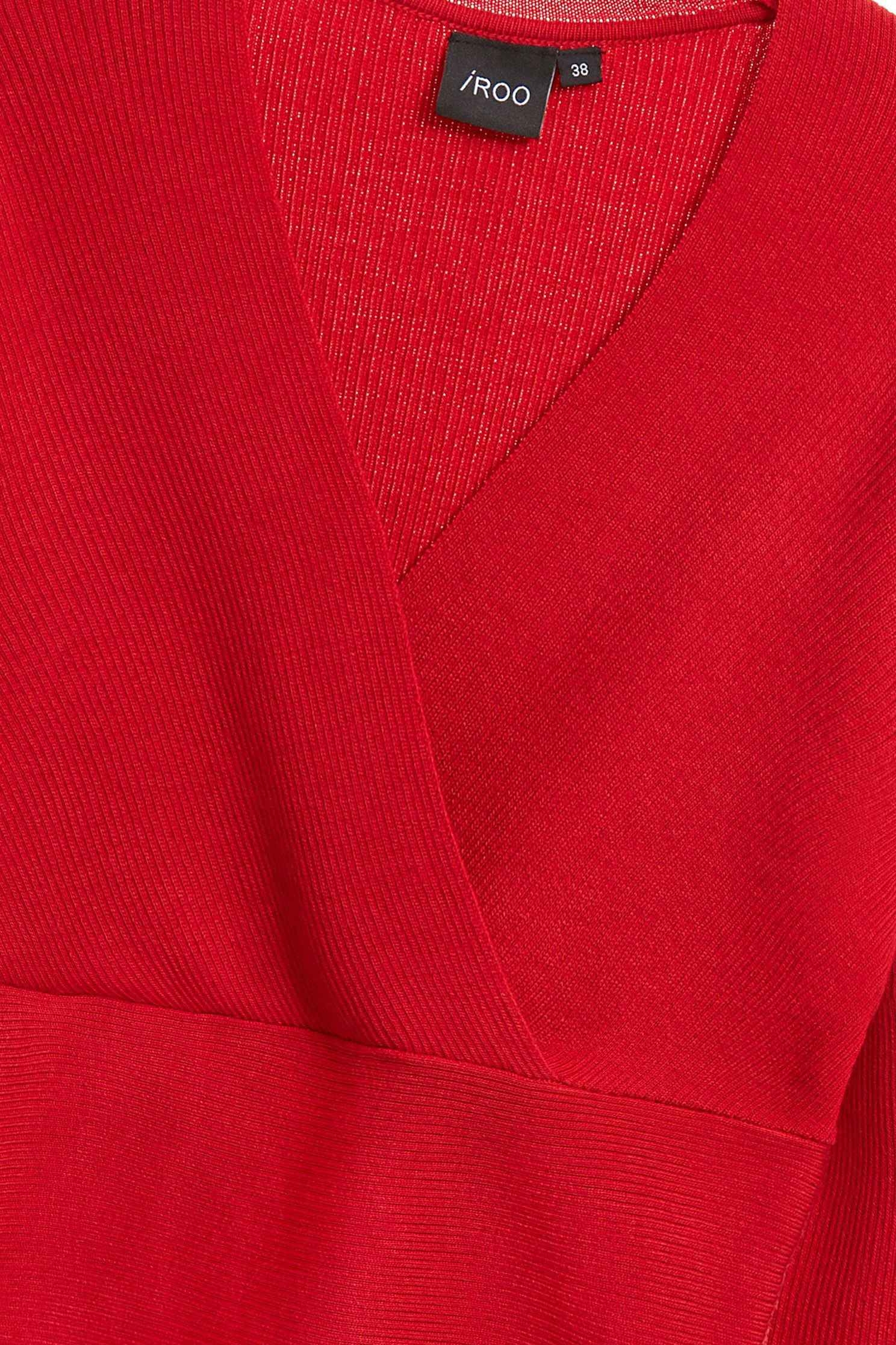 Long Sleeve Red Knit TopSexy slim knitwear,V-Neck T shirts,goodlucknewyear,Season (AW) Look,Knitted,Knitted tops,Knitted tops,Long sleeve tops,Lucky Red