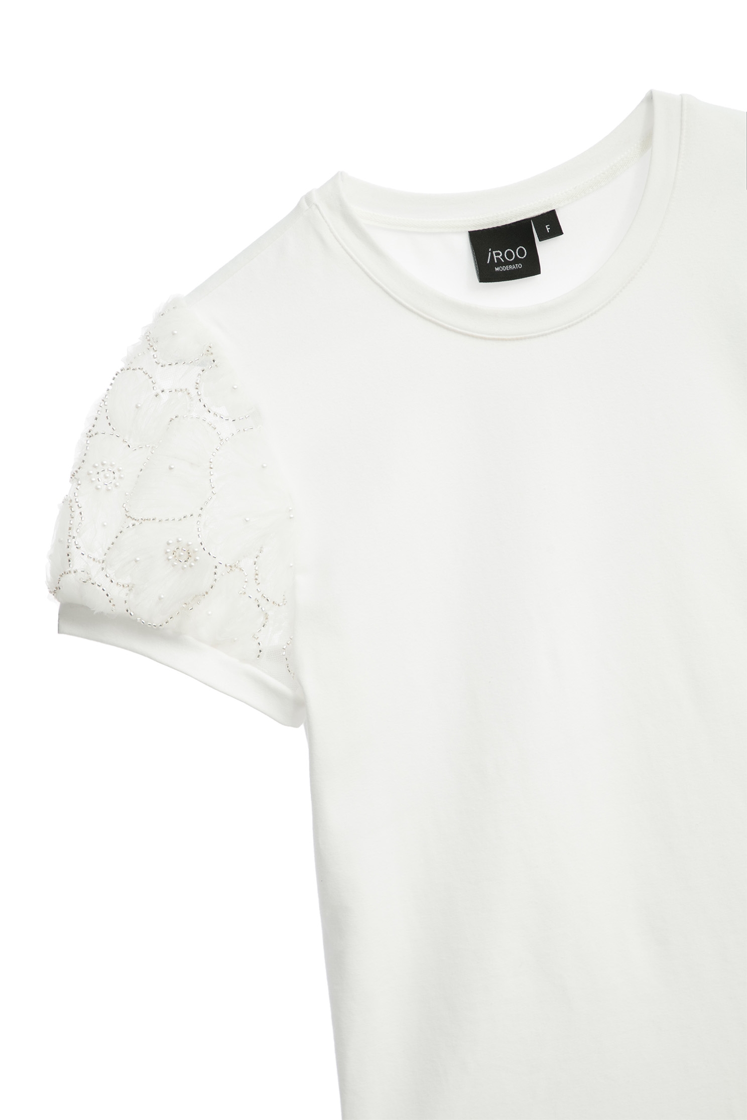 Puff Lace Sleeve TeePuff Lace Sleeve Tee,Tops,Season (SS) Look,Short sleeve tops