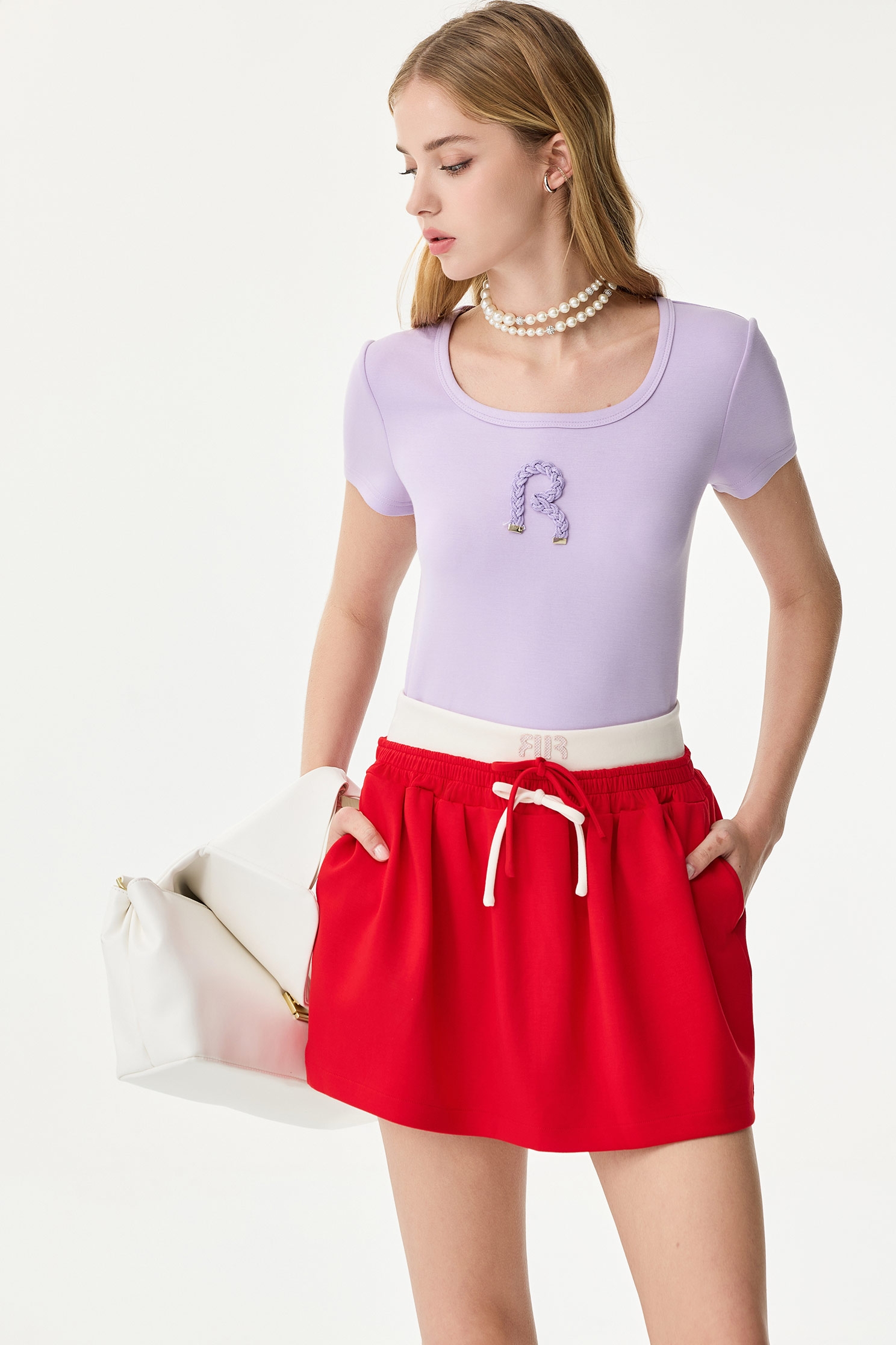 R Logo Purple TeeR Logo Purple Tee,T-shirts,Tops,Season (SS) Look