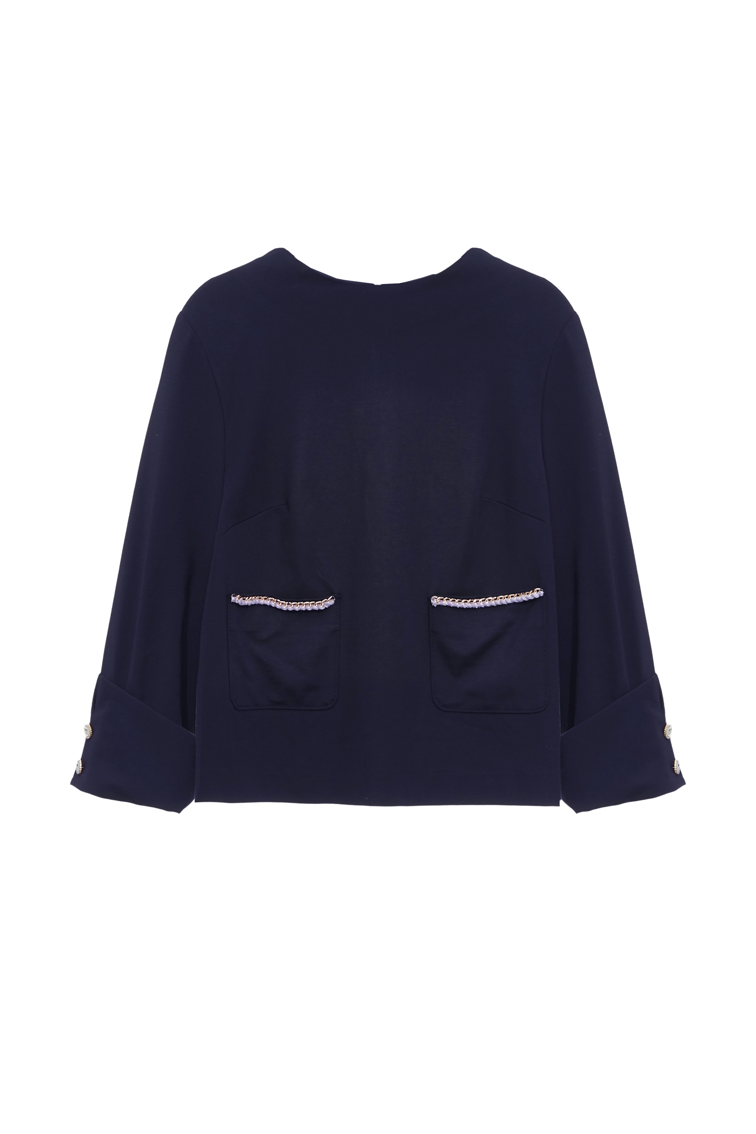 Navy 3/4 Sleeve TopNavy 3/4 Sleeve Top,3/4 Sleeve tops,Tops,Season (SS) Look