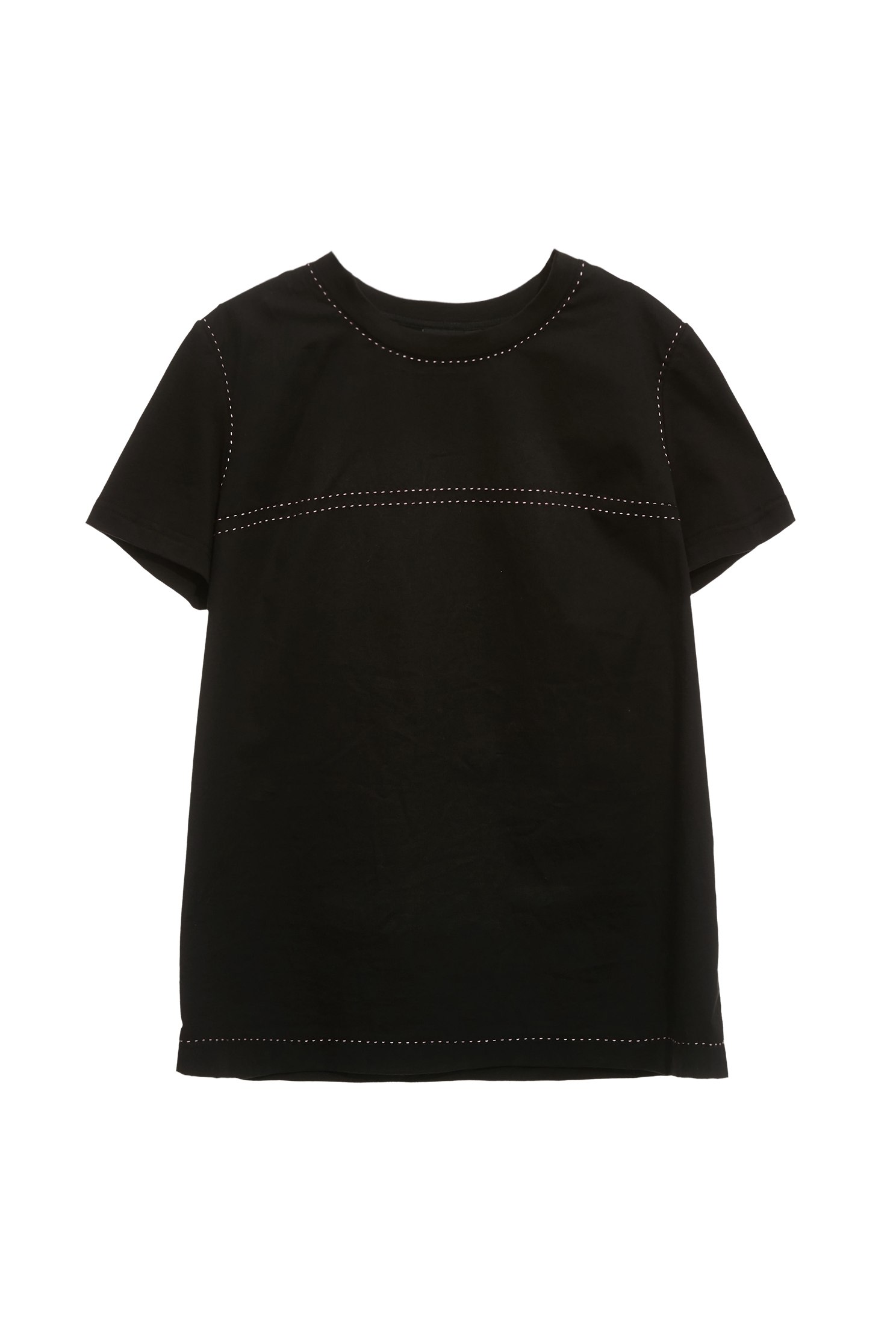 Basic Tee With Contrast Stitching DetailBasic Tee With Contrast Stitching Detail,T-shirts,Tops,Season (SS) Look,Cotton