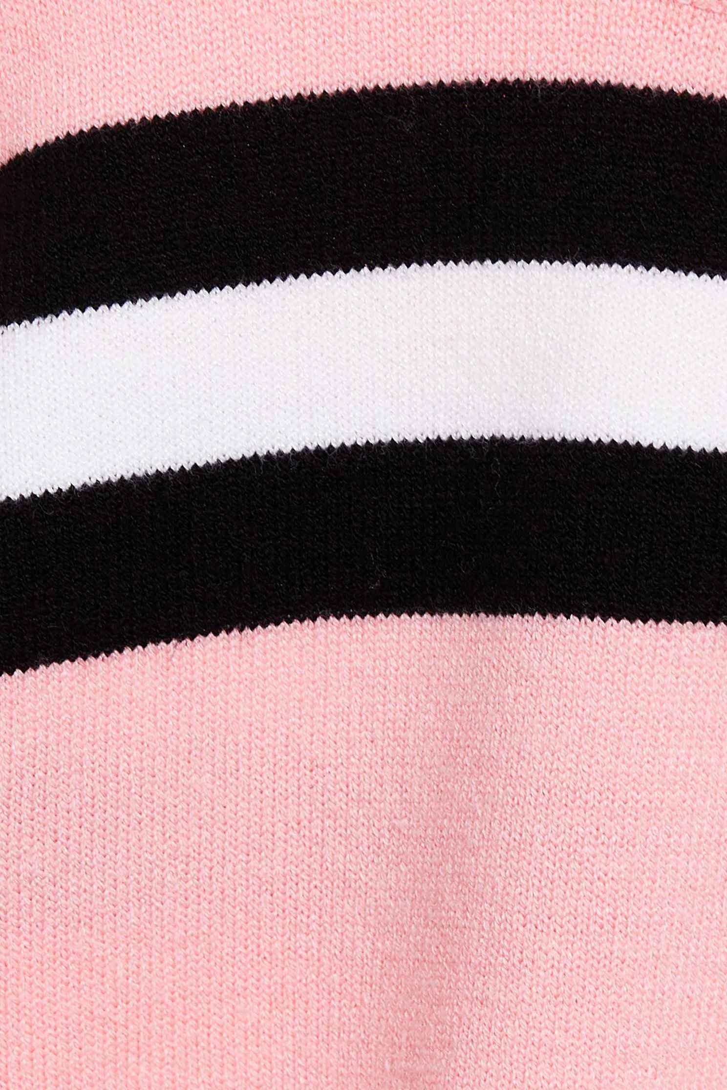 Contrast Stripe Knit TopRound-necked striped long-sleeved knit sweater,Tops,Round neck tops,Rayon,Season (SS) Look,Stripe,Season (AW) Look,Pink,Knitted,Knitted tops,Knitted tops,Long sleeve tops