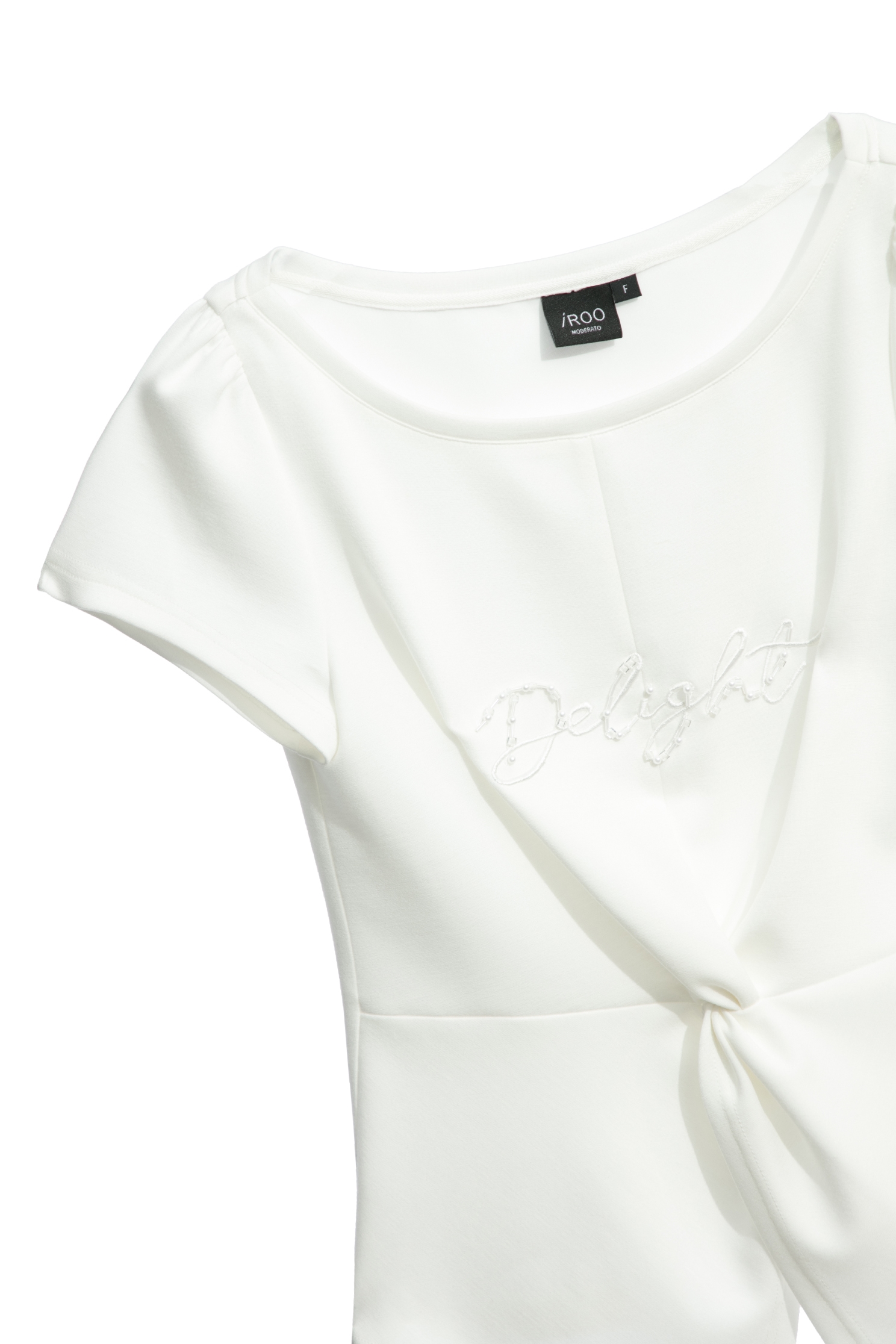 Front Twist Detail Slogan TopFront Twist Detail Slogan Top,Tops,Season (SS) Look,Embroidered