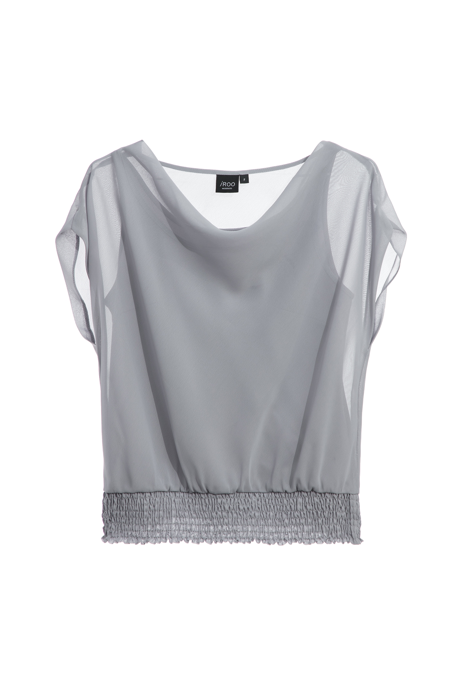 Grey Cowl Neckline Chiffon TopGrey Cowl Neckline Chiffon Top,Tops,Under shirts,Season (SS) Look,Chiffon