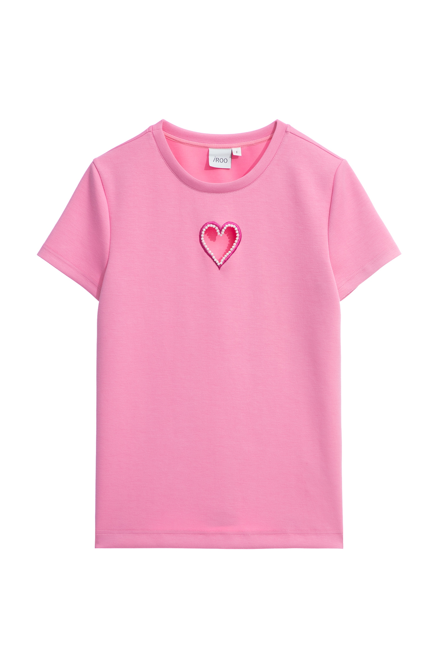 Heart Logo Short Sleeve Pink TeeHeart Logo Short Sleeve Pink Tee,Tops,Embroidered,Season (SS) Look,pearl,Embroidered tops