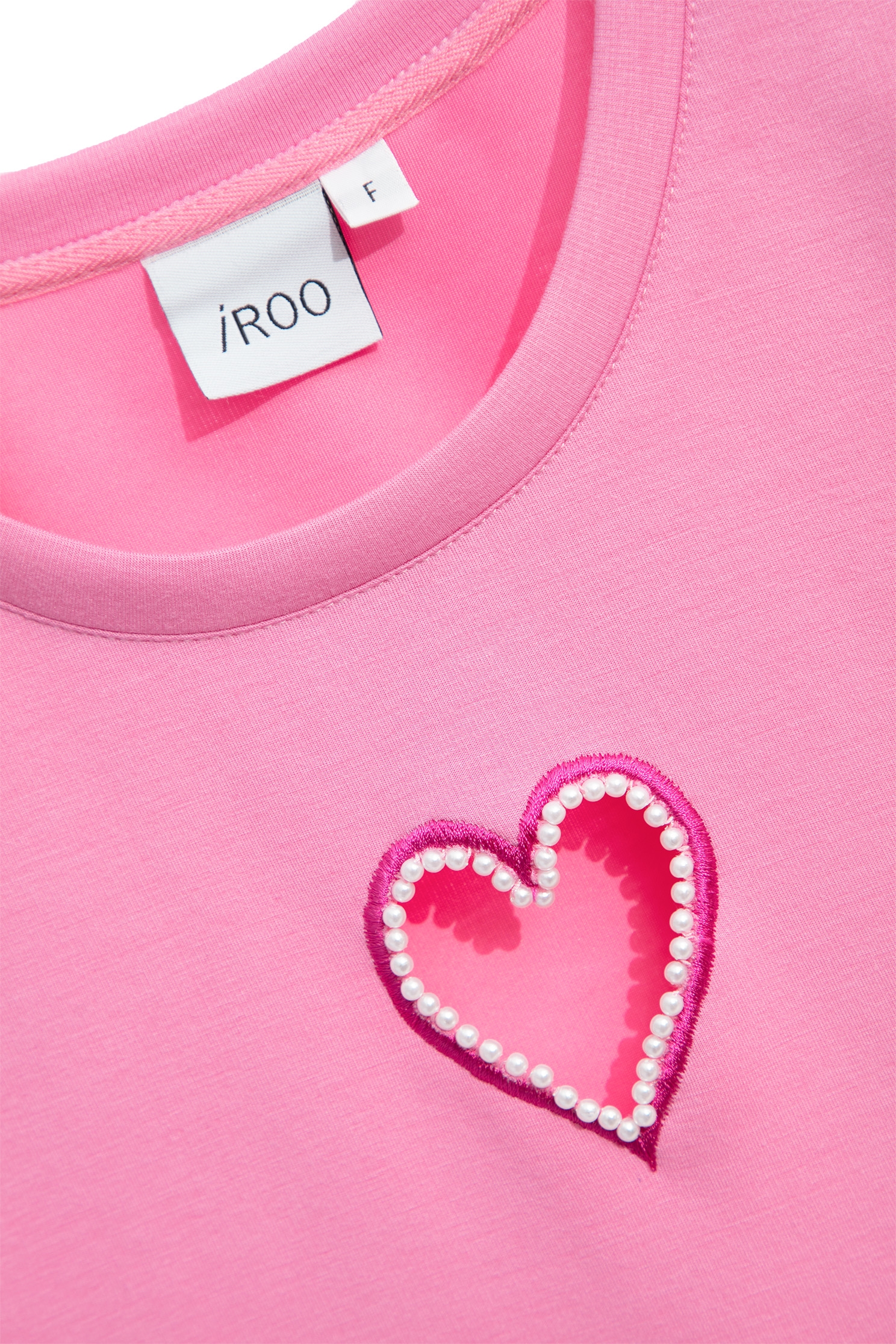 Heart Logo Short Sleeve Pink TeeHeart Logo Short Sleeve Pink Tee,Tops,Embroidered,Season (SS) Look,pearl,Embroidered tops