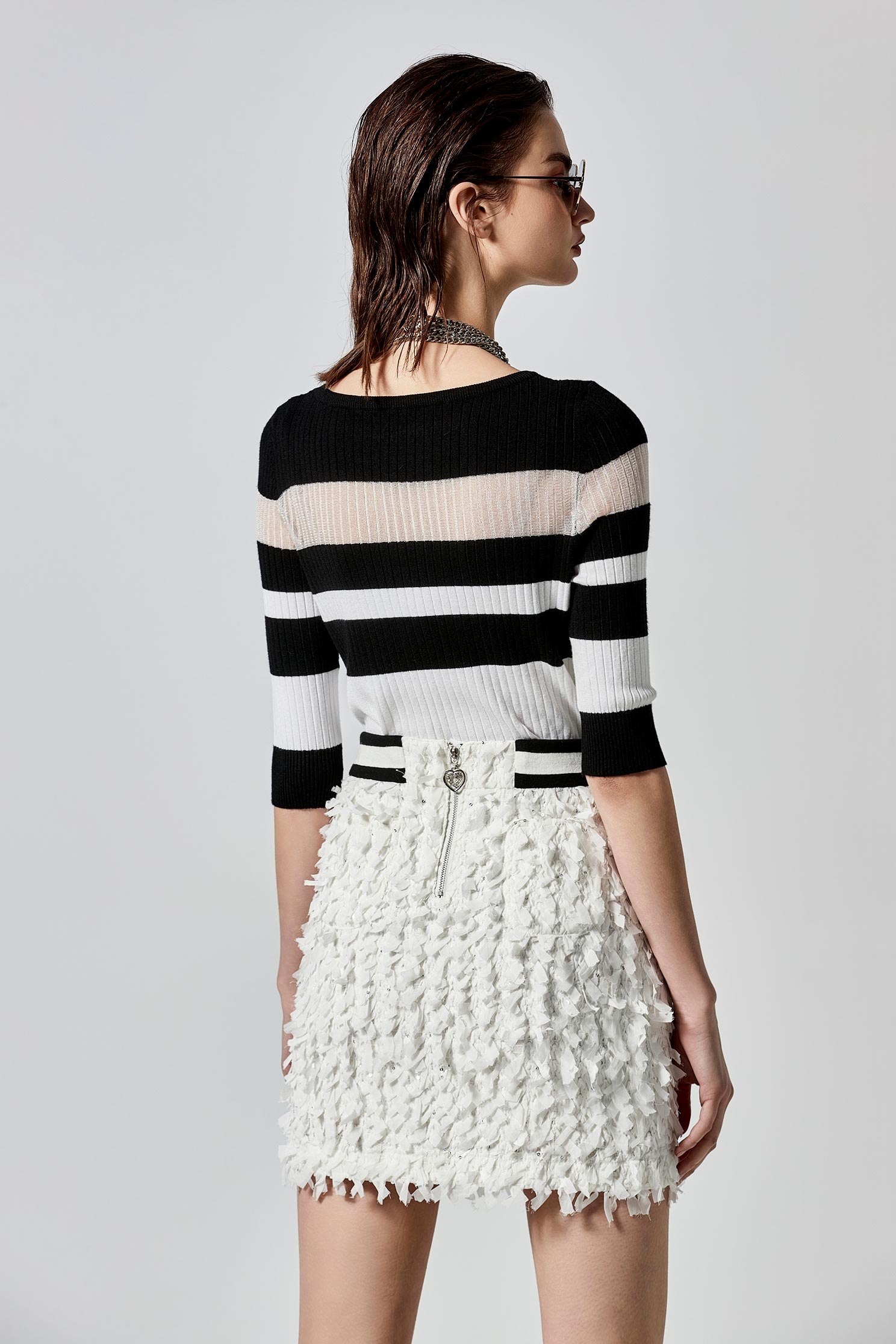 Classic Stripe Knit TopClassic Stripe Knit Top,Season (SS) Look,Knitted,Knitted tops