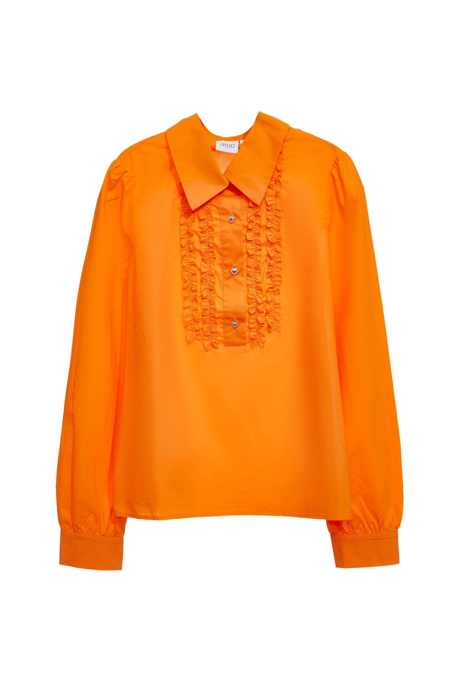 Orange Ruffle Detail BlouseOrange Ruffle Detail Blouse,Tops,Season (SS) Look,Blouses