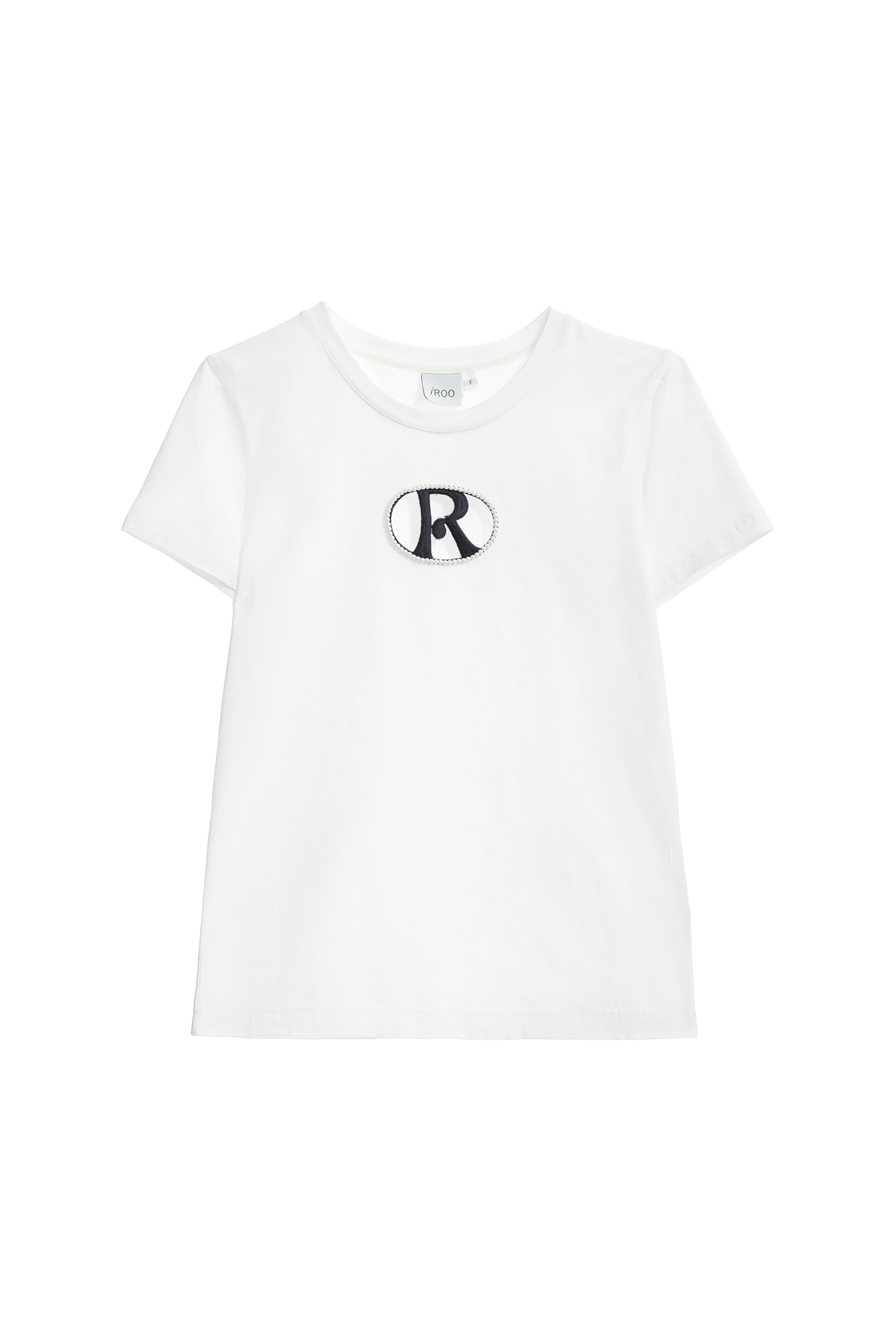 Hollow Out R Logo Short Sleeve TeeHollow Out R Logo Short Sleeve Tee,T-shirts,T-shirts,Tops,Embroidered,Season (SS) Look,pearl,Cotton