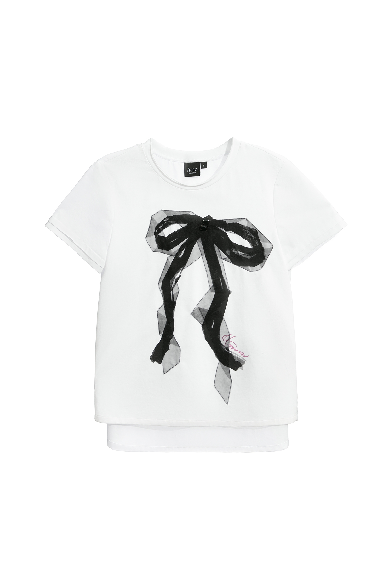 Contrast Bow Graphic Short Sleeve TeeContrast Bow Graphic Short Sleeve Tee,Tops,Season (SS) Look,bows,Blouses