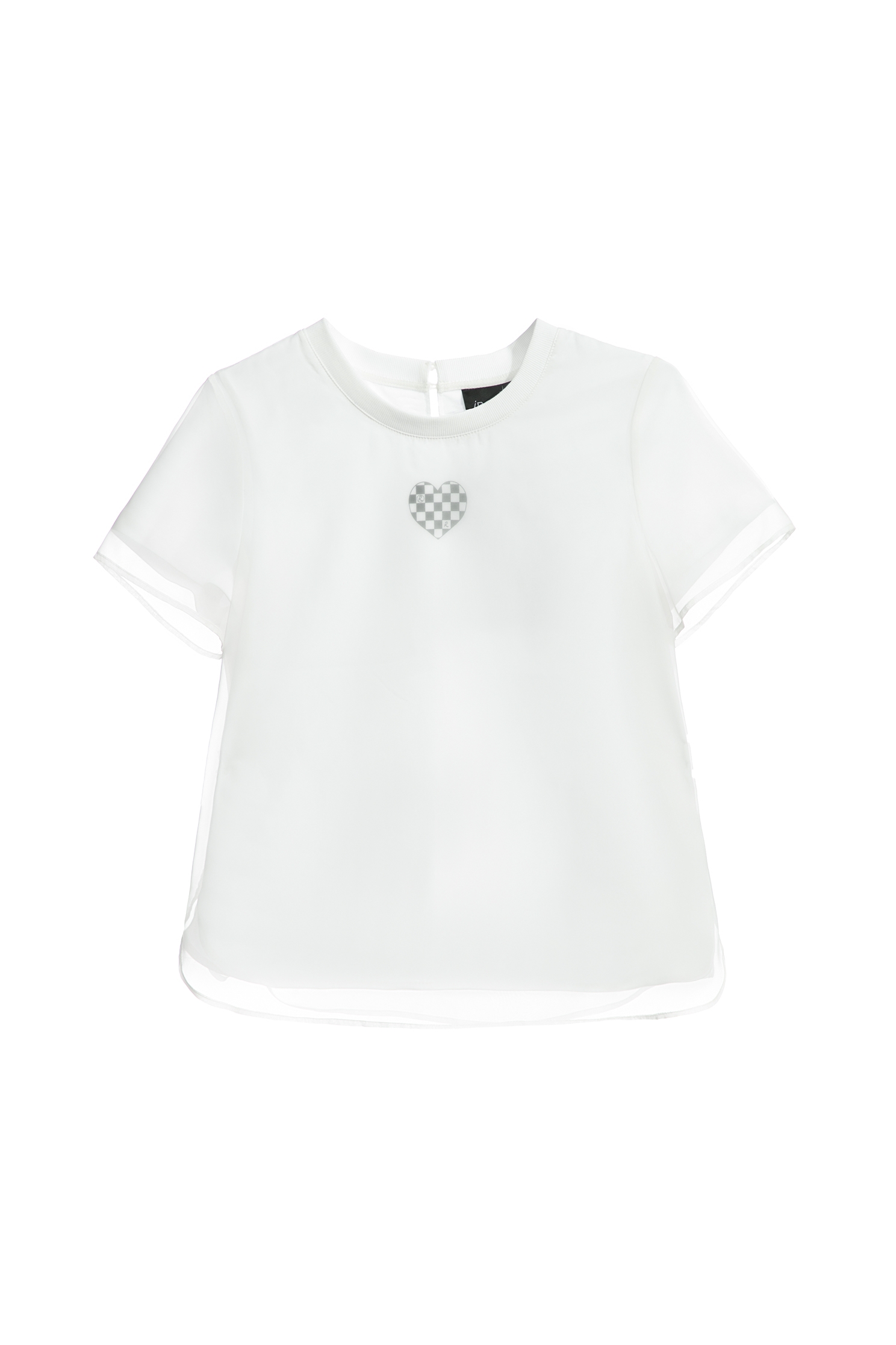 Organza Layer Tee With front Heart LogoOrganza Layer Tee With front Heart Logo,T-shirts,Tops,Season (SS) Look