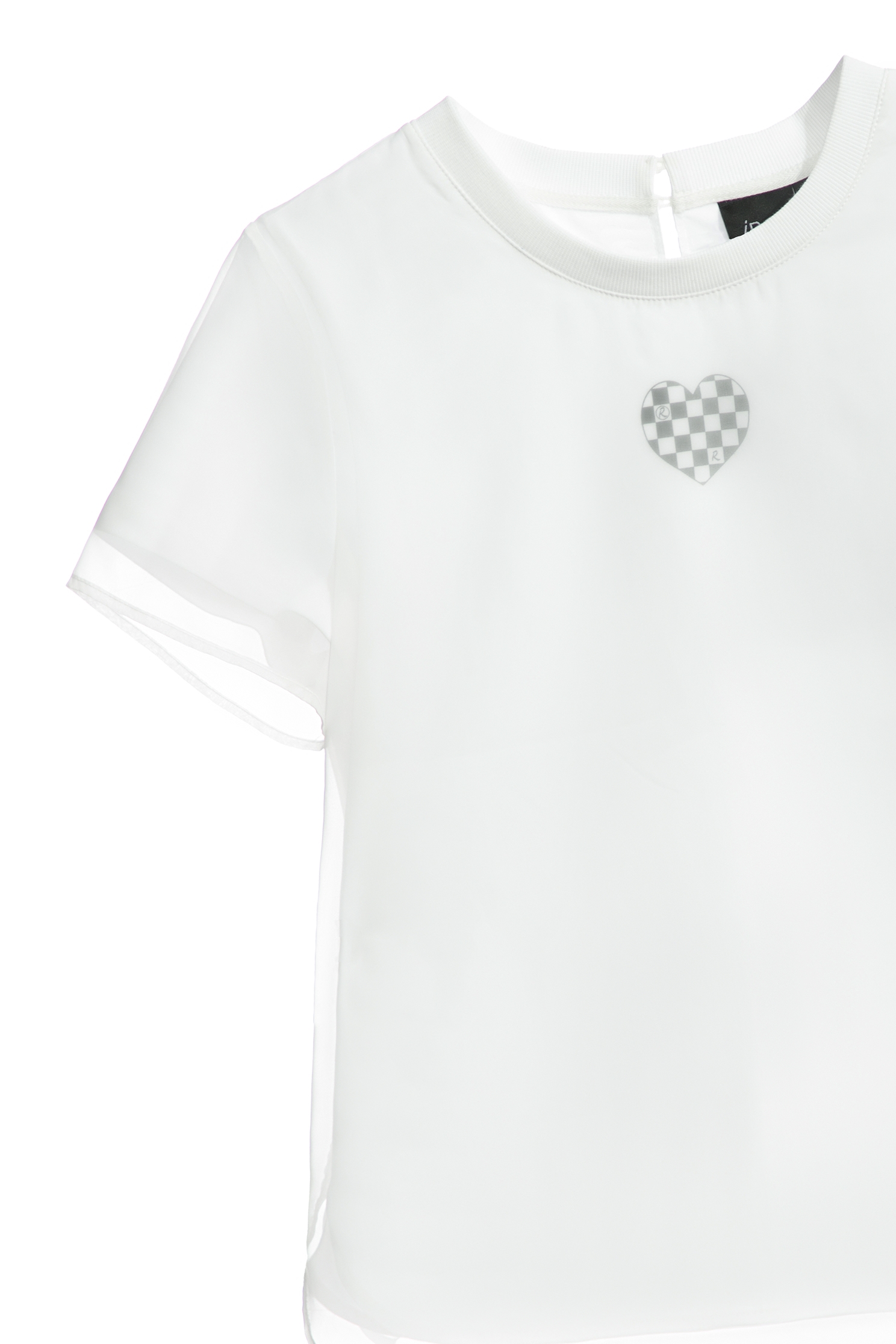 Organza Layer Tee With front Heart LogoOrganza Layer Tee With front Heart Logo,T-shirts,Tops,Season (SS) Look