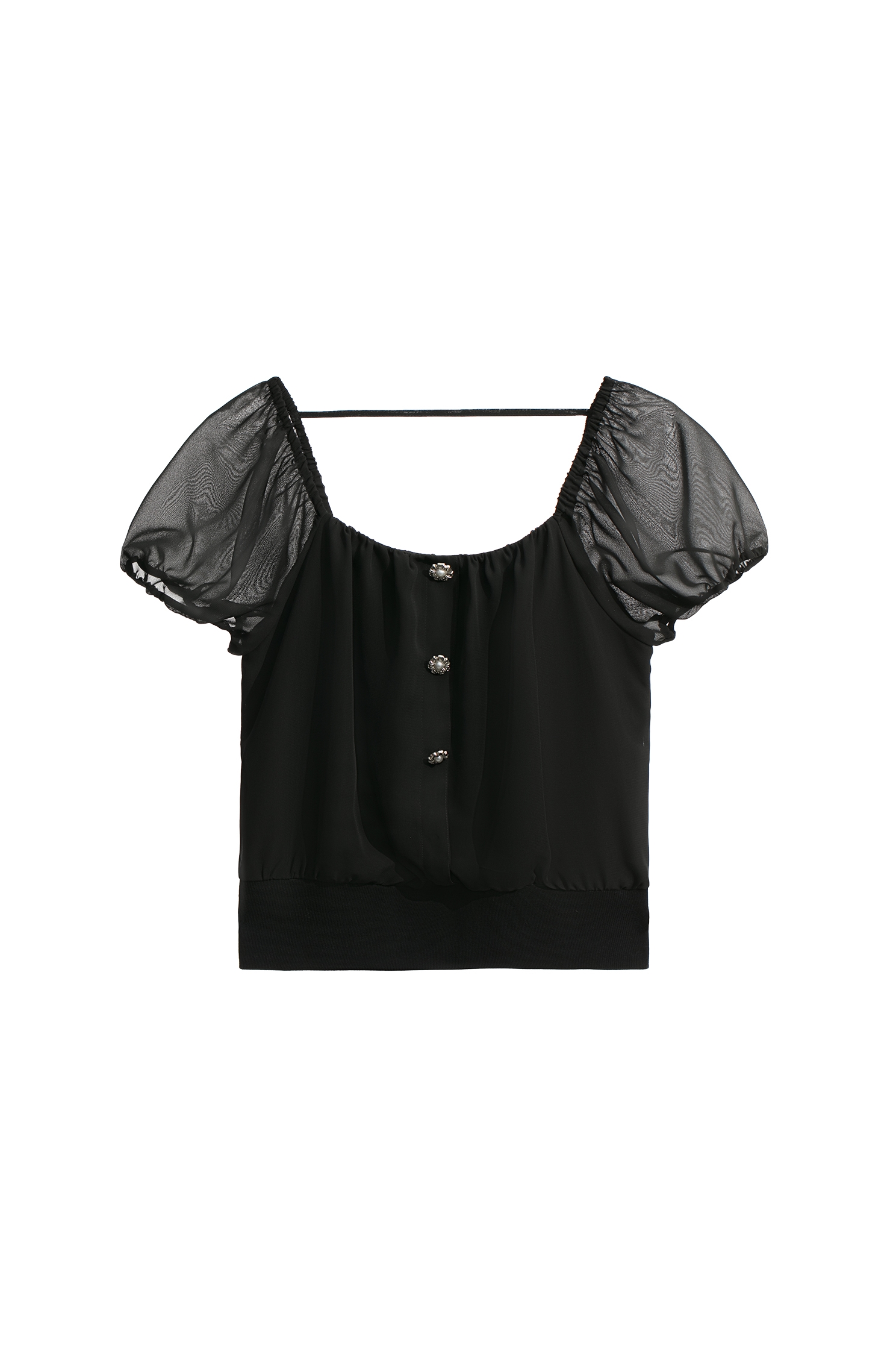 Short Sleeve Chiffon TopShort Sleeve Chiffon Top,Tops,Season (SS) Look,pearl,Chiffon