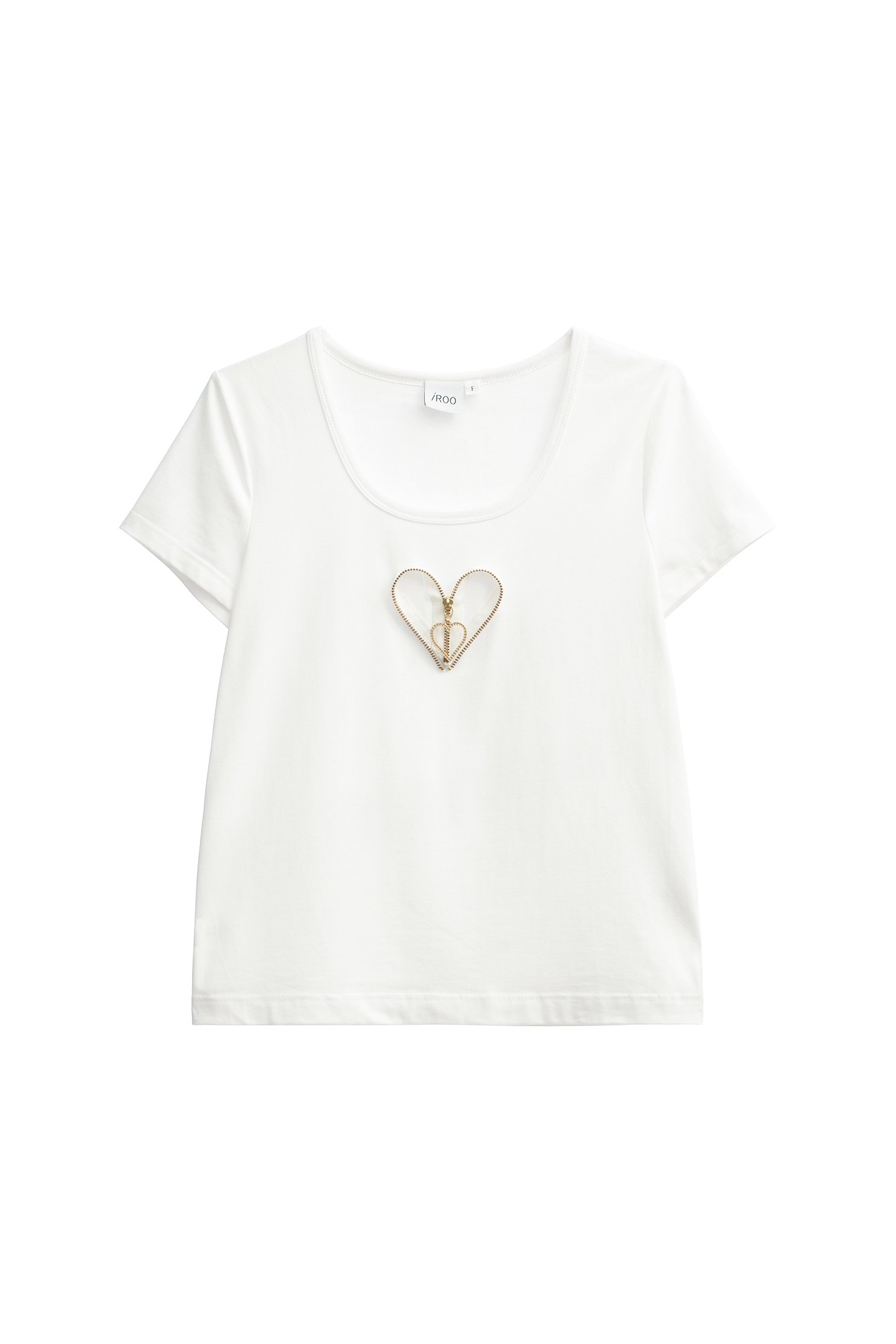 Zip Style Heart Logo TeeZip Style Heart Logo Tee,T-shirts,T-shirts,Tops,Season (SS) Look,Cotton