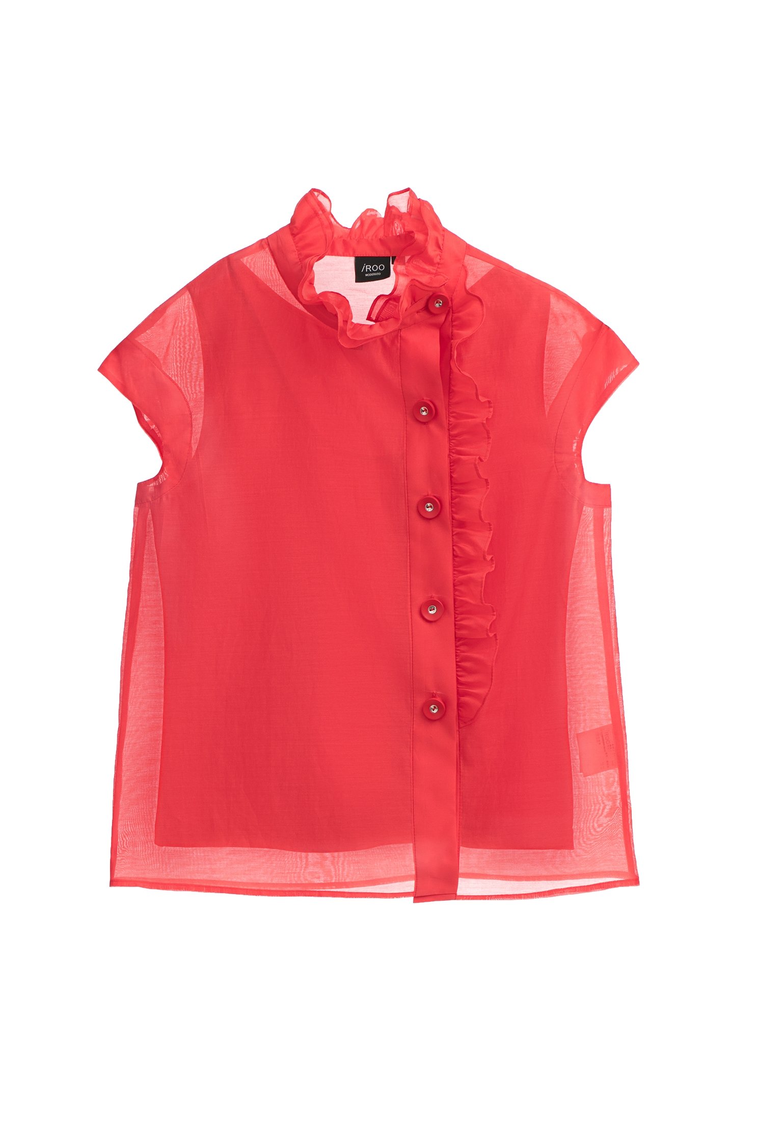 Ruffle Detail Red TopRuffle Detail Red Top,Tops,Season (SS) Look,Blouses