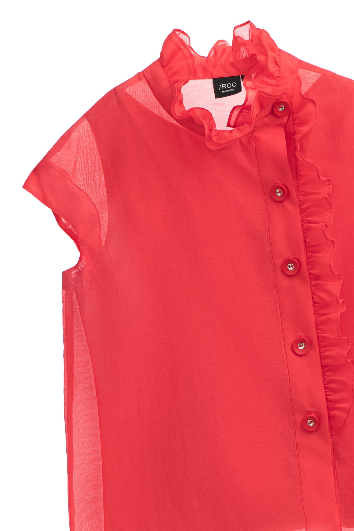 Ruffle Detail Red TopRuffle Detail Red Top,Tops,Season (SS) Look,Blouses