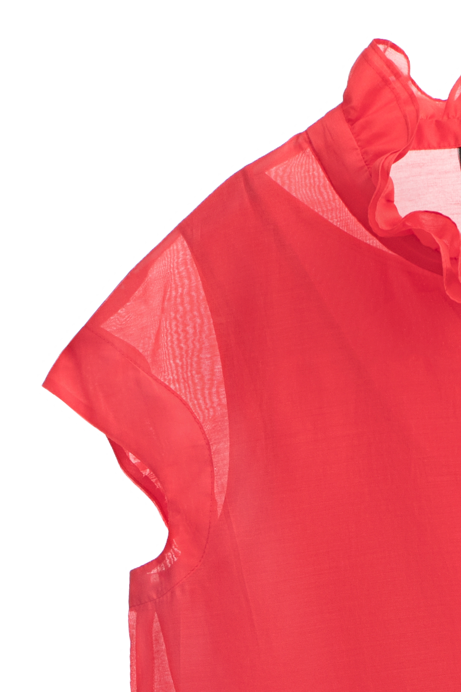 Ruffle Detail Red TopRuffle Detail Red Top,Tops,Season (SS) Look,Blouses