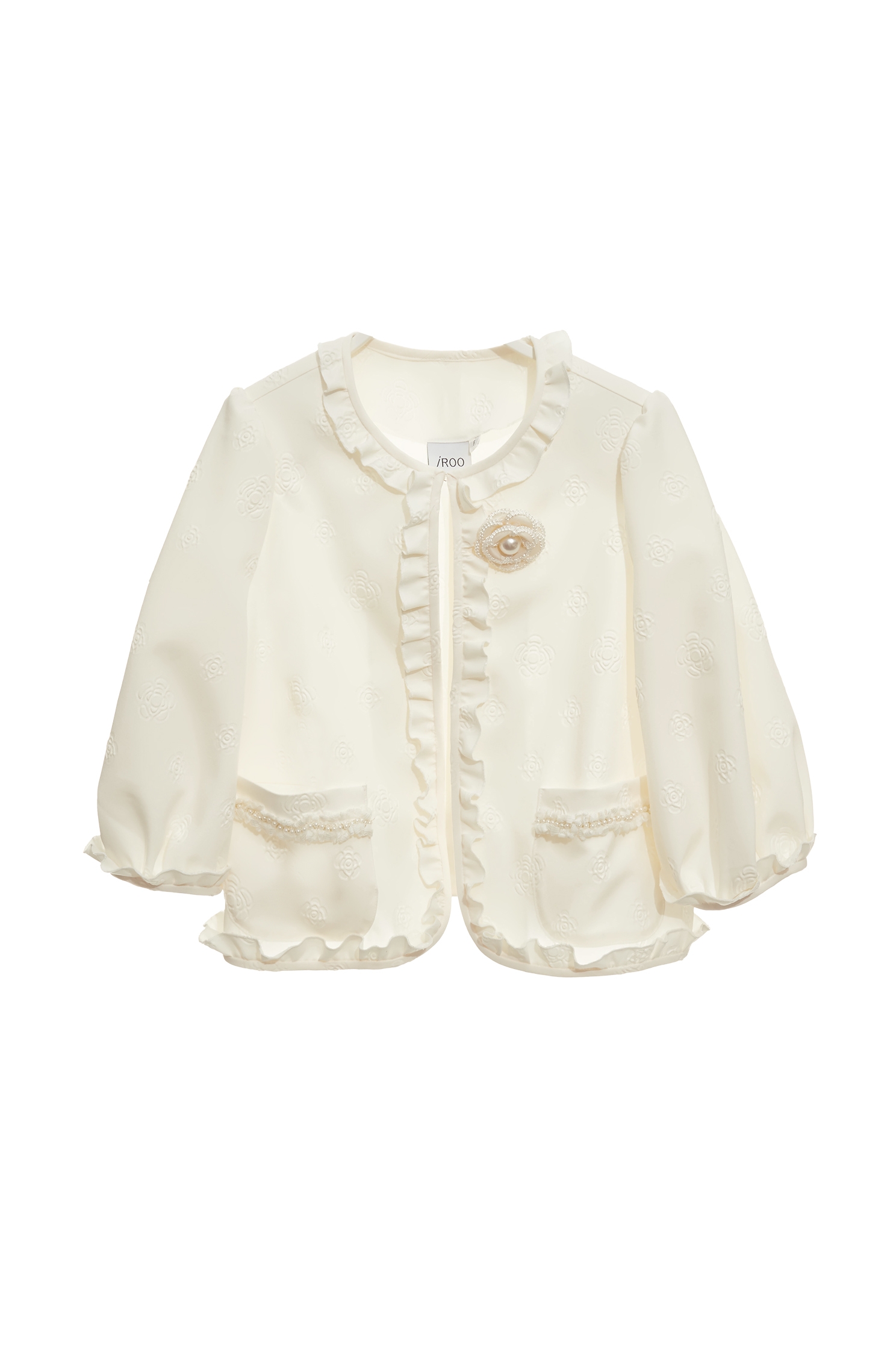 Floral Embossed Print JacketFloral Embossed Print Jacket,Jackets,Outerwear,Season (SS) Look