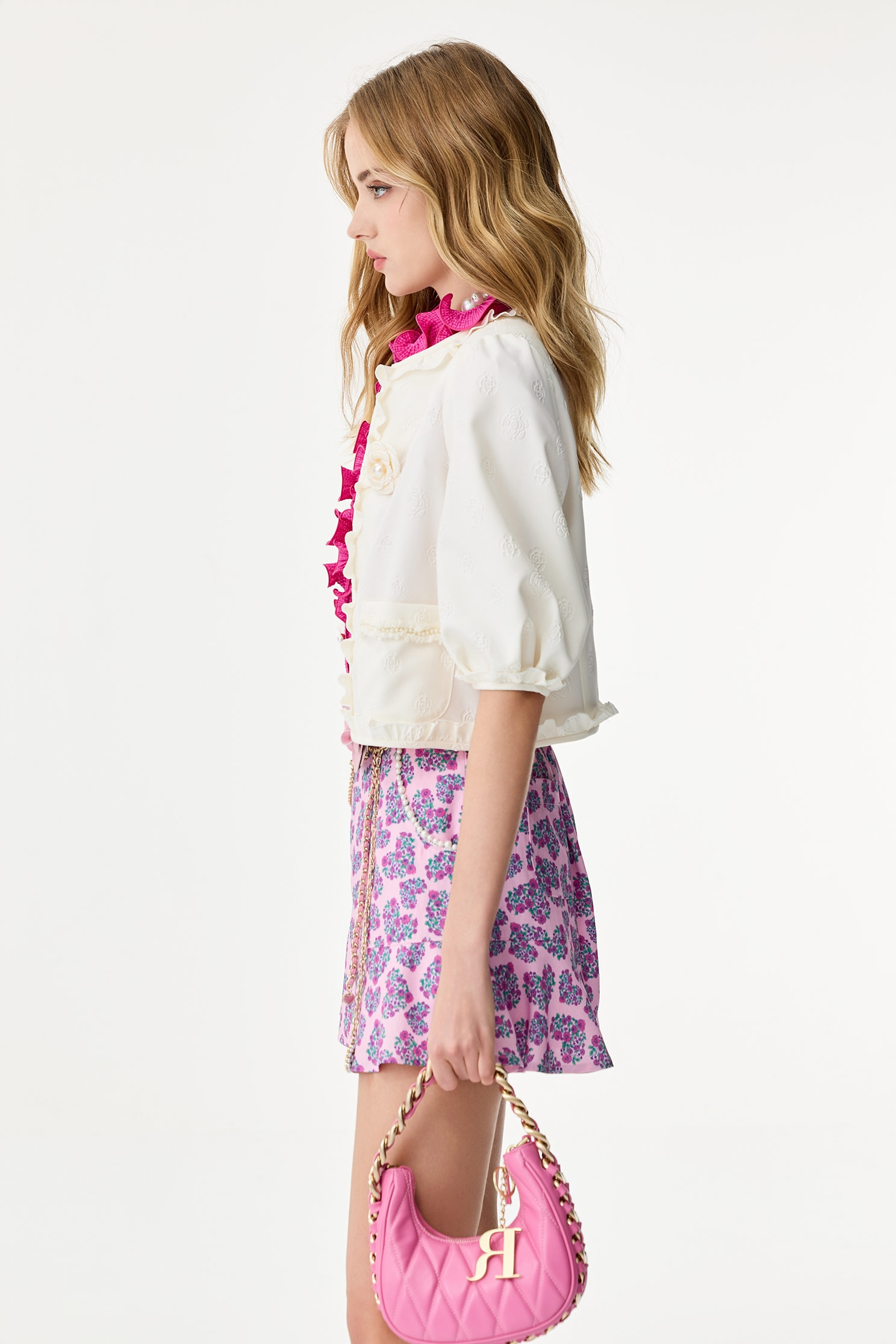 Floral Embossed Print JacketFloral Embossed Print Jacket,Jackets,Outerwear,Season (SS) Look