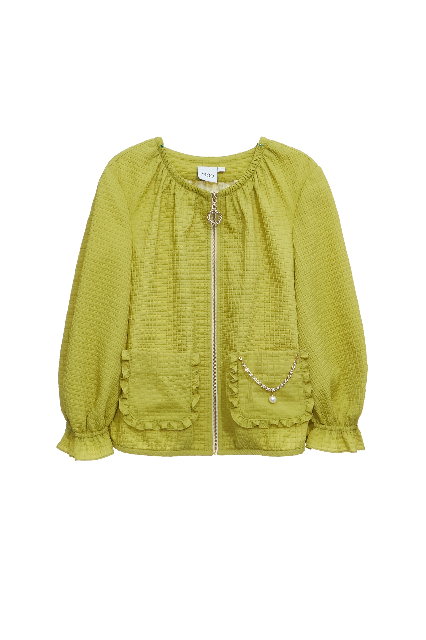Patch Pocket Green Crop JacketPatch Pocket Green Crop Jacket,Jackets,Outerwear,Season (SS) Look