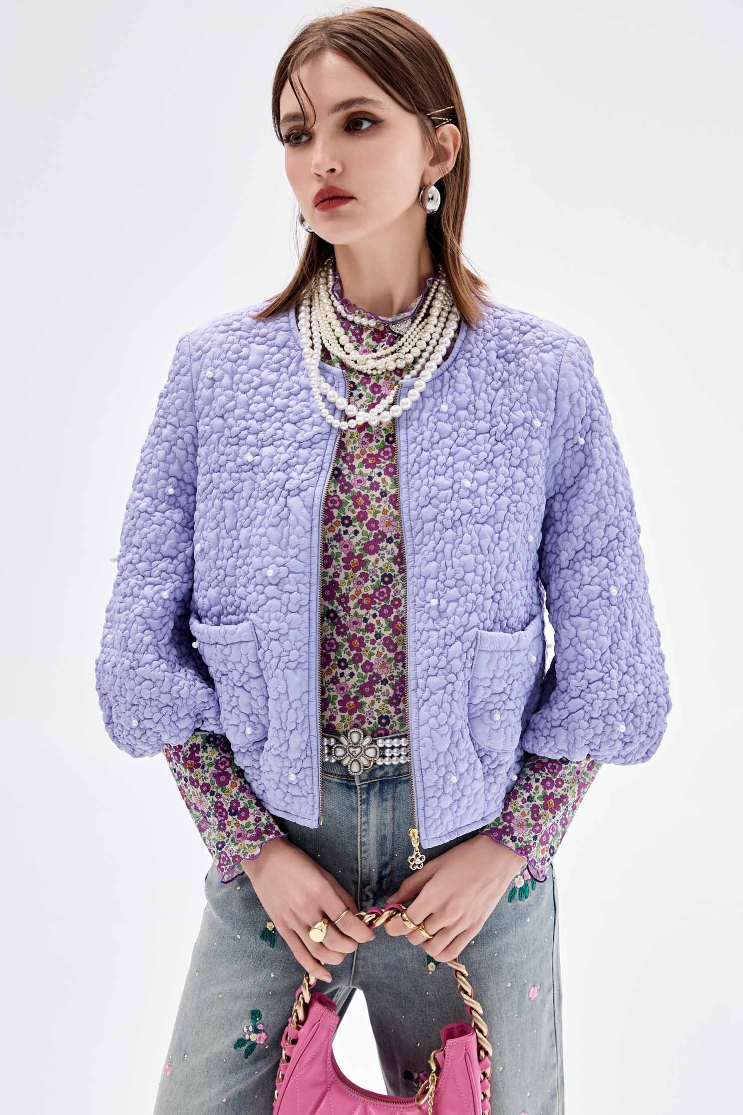 Quilted Purple JacketQuilted Purple Jacket,Jackets,pearl,Season (AW) Look