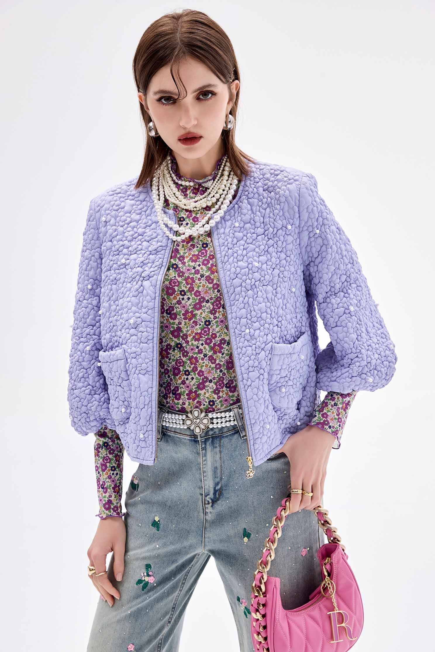 Quilted Purple JacketQuilted Purple Jacket,Jackets,pearl,Season (AW) Look