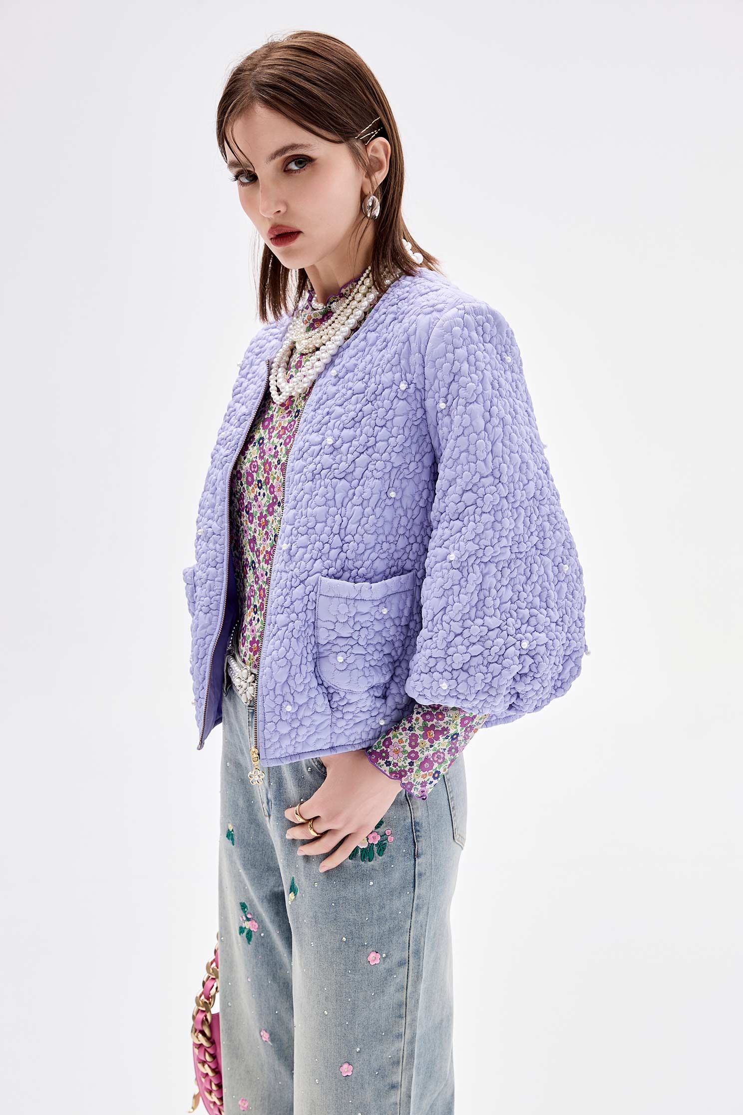 Quilted Purple JacketQuilted Purple Jacket,Jackets,pearl,Season (AW) Look