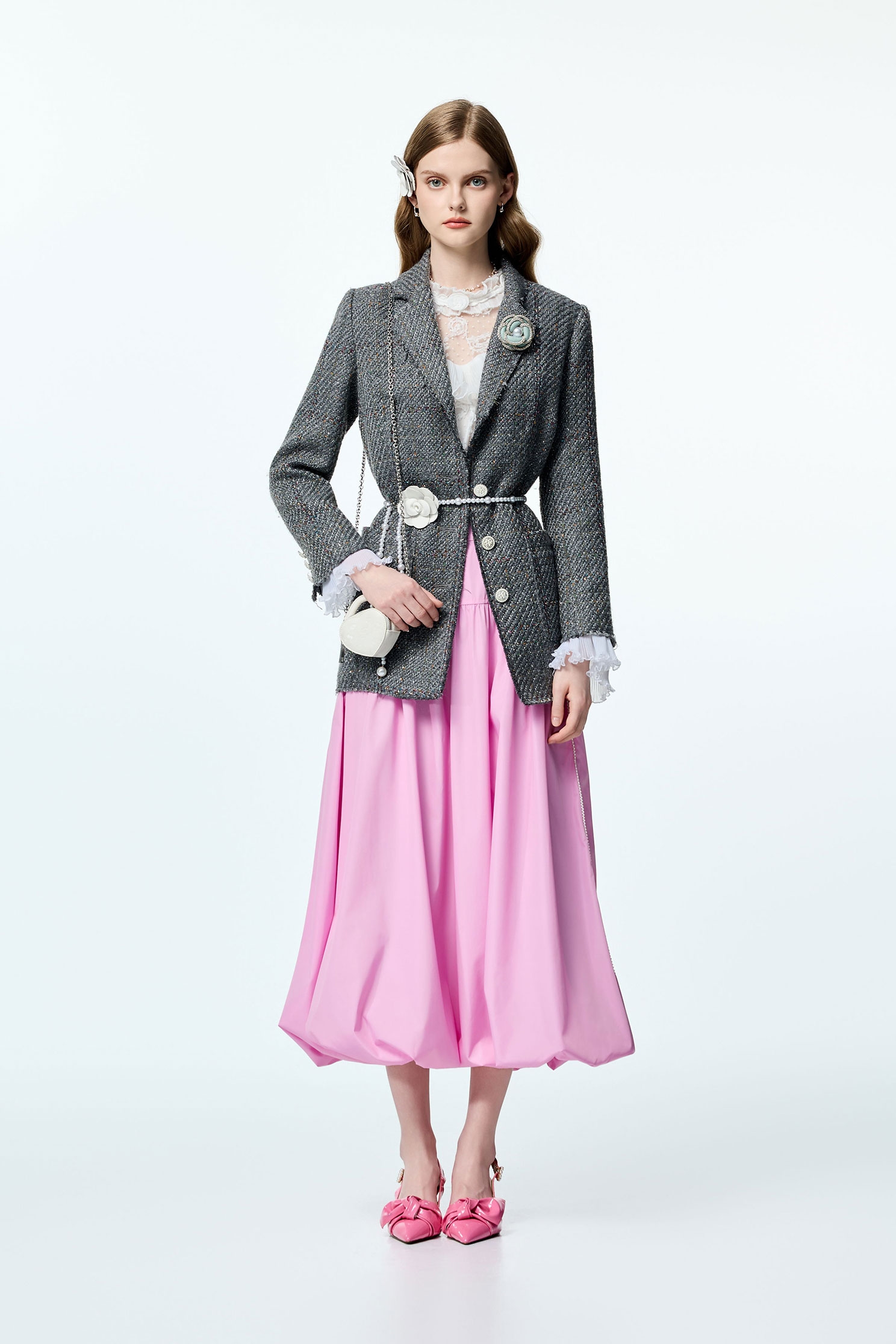 Ruffle Detail Tweed JacketRuffle Detail Tweed Jacket,Jackets,Outerwear,co-ord sets,Season (AW) Look,Blazers