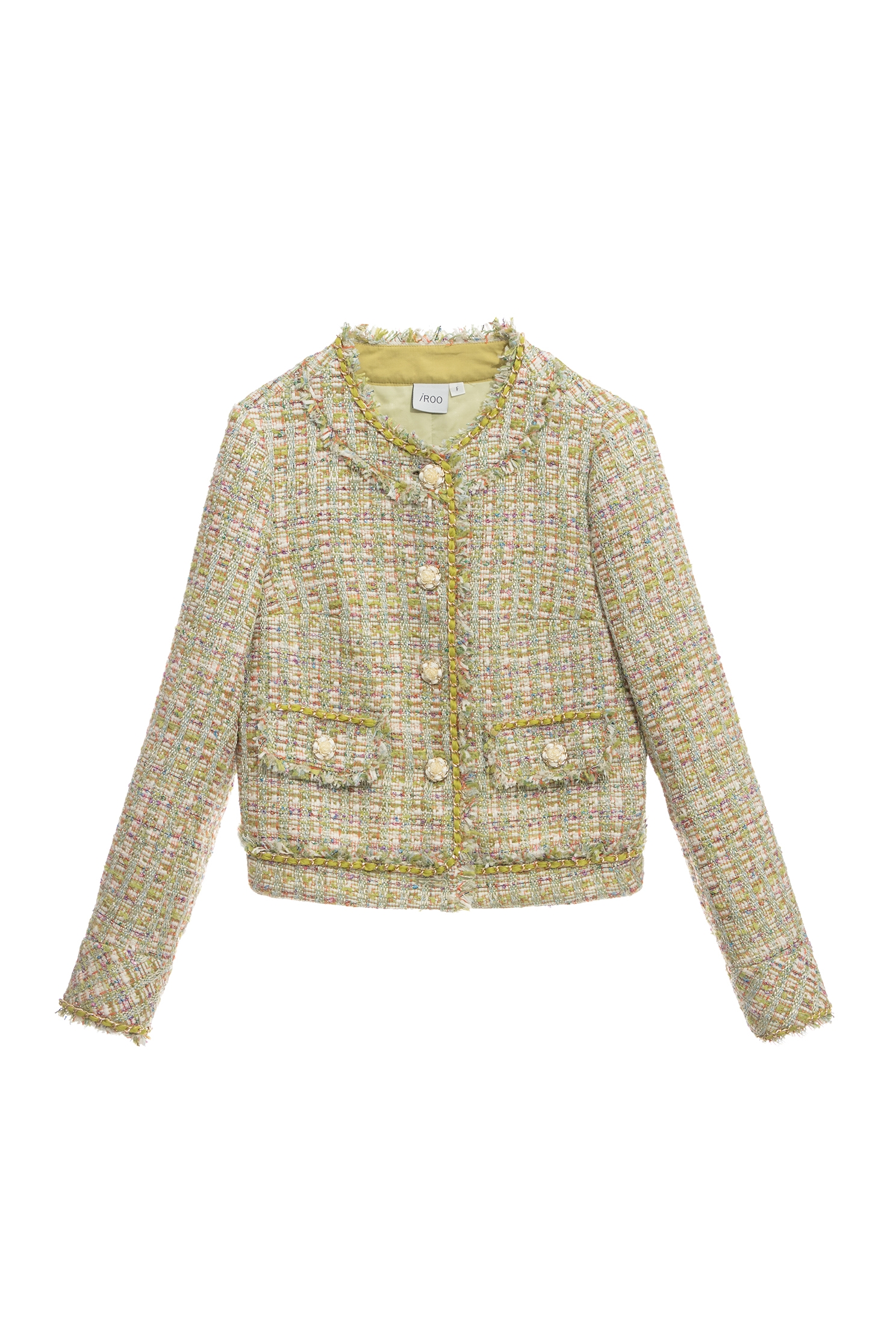 Button Front Tweed JacketButton Front Tweed Jacket,Jackets,Outerwear,pearl,Season (AW) Look