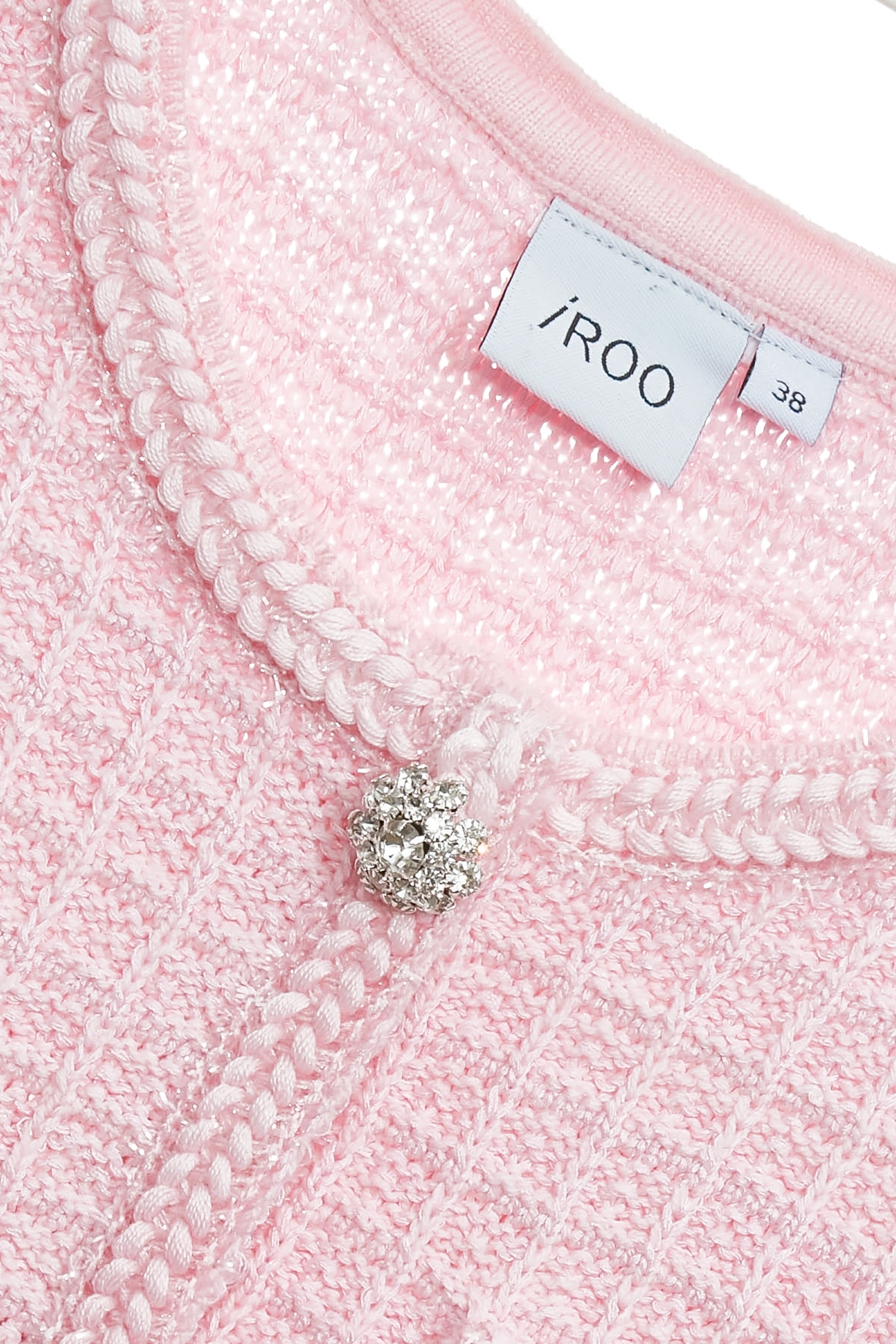 Pink Knit Crop CardiganPink Knit Crop Cardigan,Outerwear,Season (SS) Look,Knitted,Knitted coats