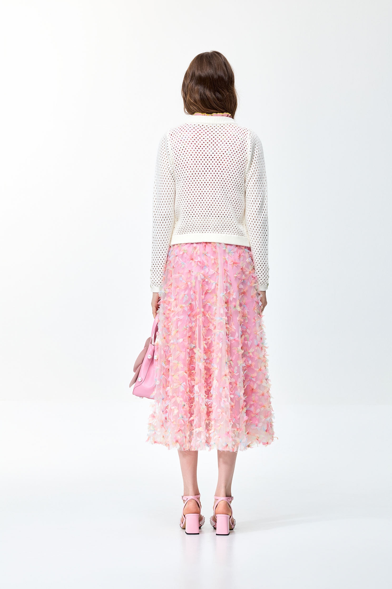 Floral Sequin Detail Knit CardiganFloral Sequin Detail Knit Cardigan,Outerwear,Season (SS) Look,Knitted,Knitted coats