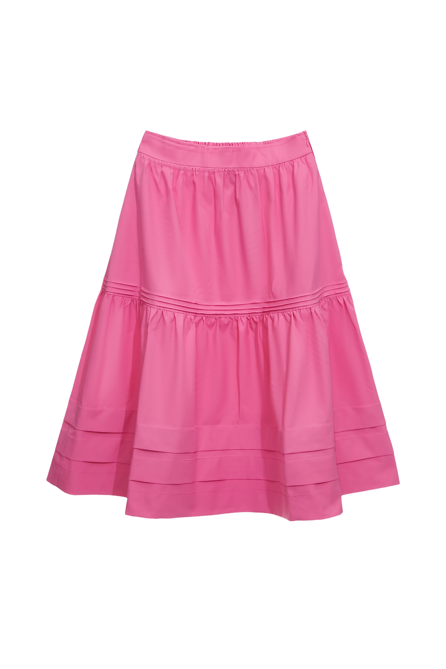 Fushia Pink Tiered SkirtFushia Pink Tiered Skirt,Season (SS) Look,Layered skirts,Midi skirts
