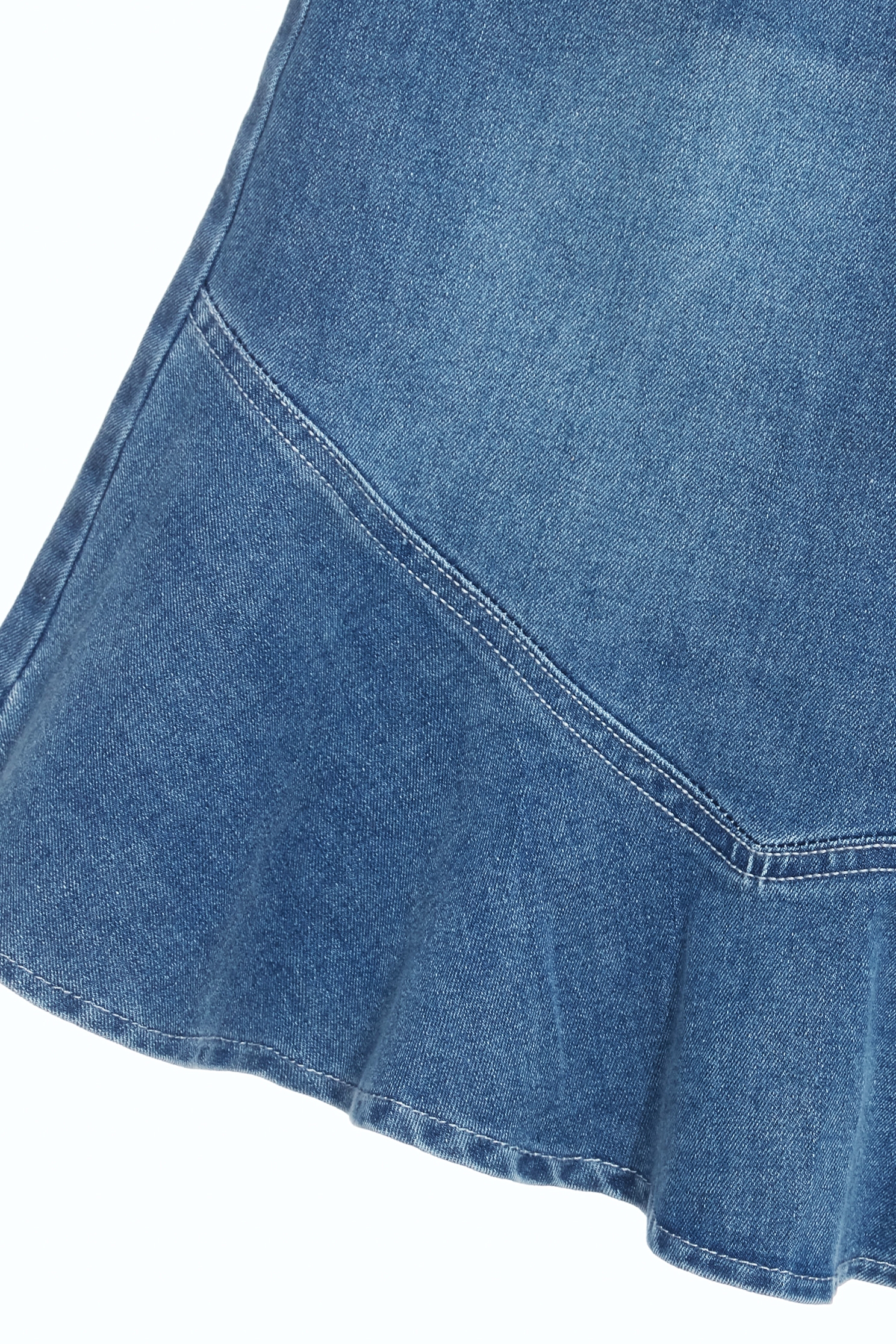 Fishtail Denim SkirtFishtail Denim Skirt,Season (SS) Look,Denim,Denim skirts,pearl