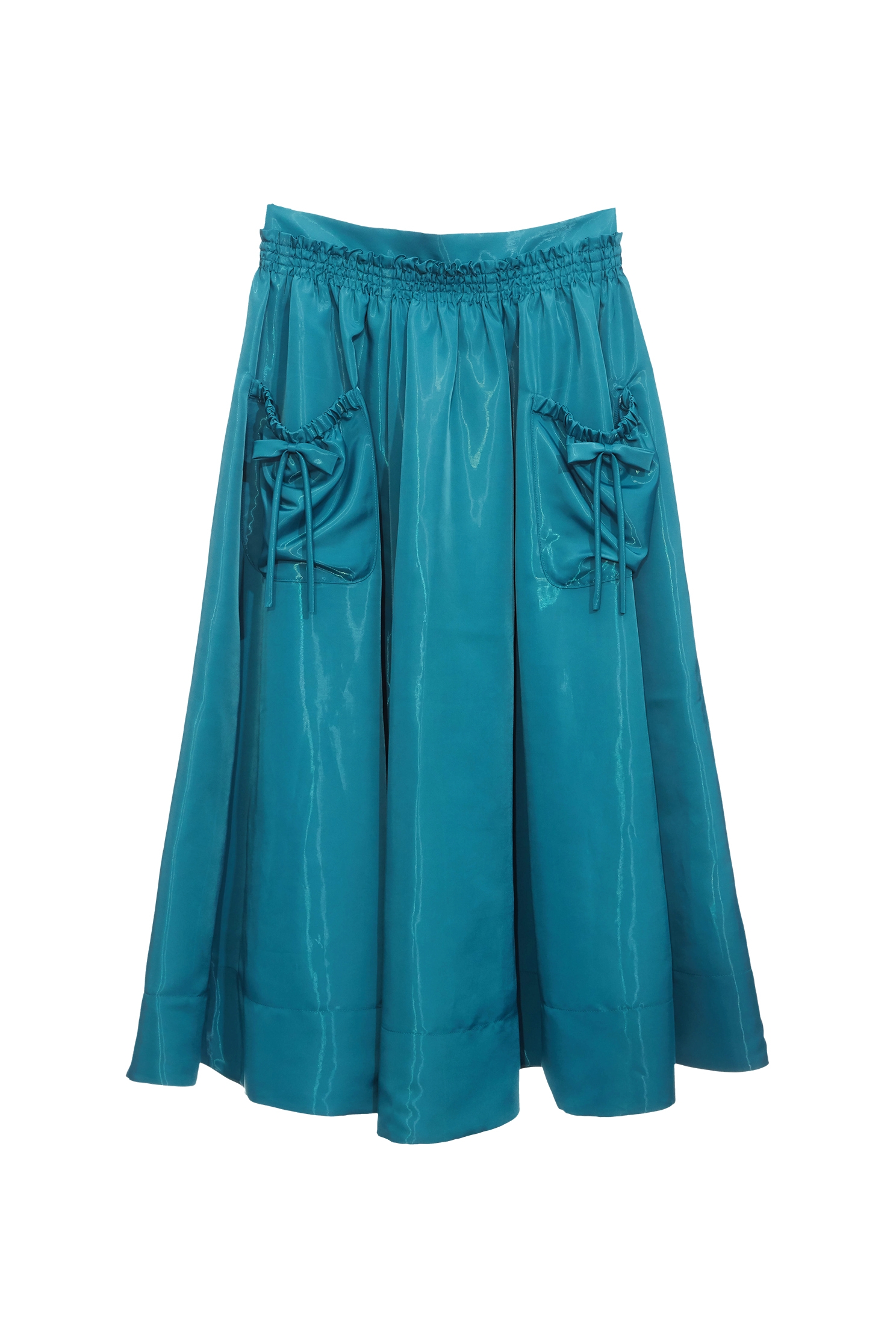 Bow Detail Cyan SkirtBow Detail Cyan Skirt,Season (SS) Look,bows,Midi skirts