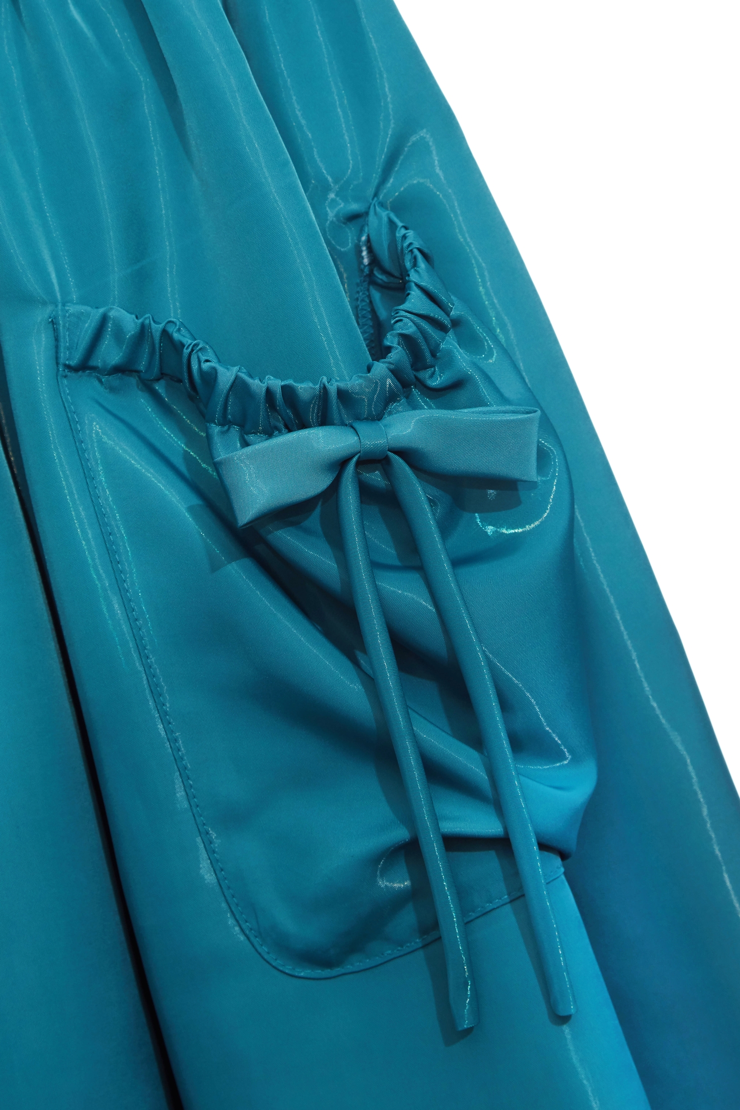 Bow Detail Cyan SkirtBow Detail Cyan Skirt,Season (SS) Look,bows,Midi skirts