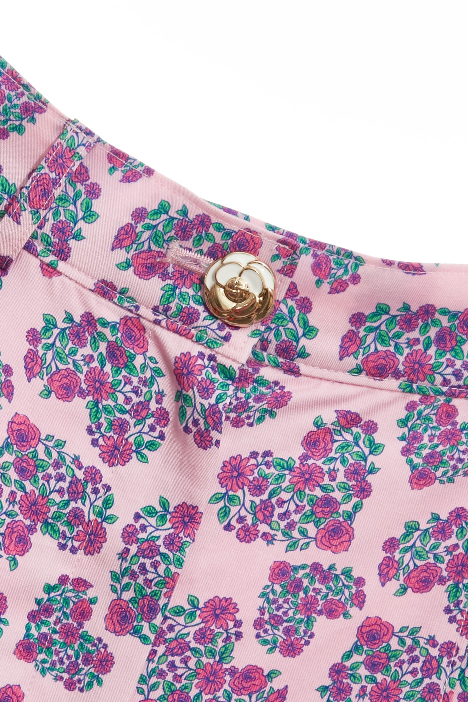Floral Print Heart Pattern ShortsFloral Print Heart Pattern Shorts,Tops,Season (SS) Look,pearl,Shorts,Skorts
