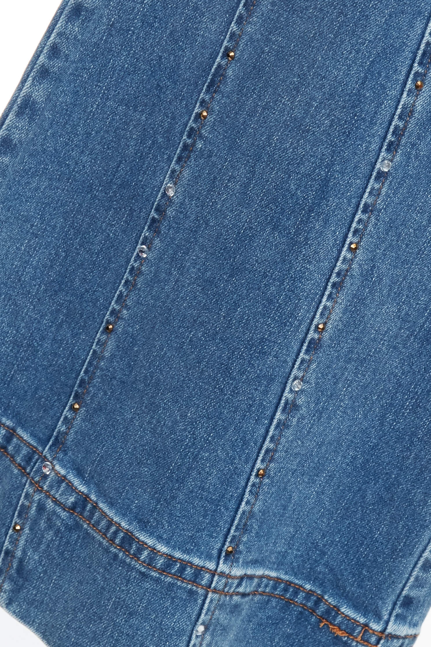 Pearl Detail Wide Leg JeansPearl Detail Wide Leg Jeans,Bell-bottoms,Season (SS) Look,Denim,Jeans,pearl,pants