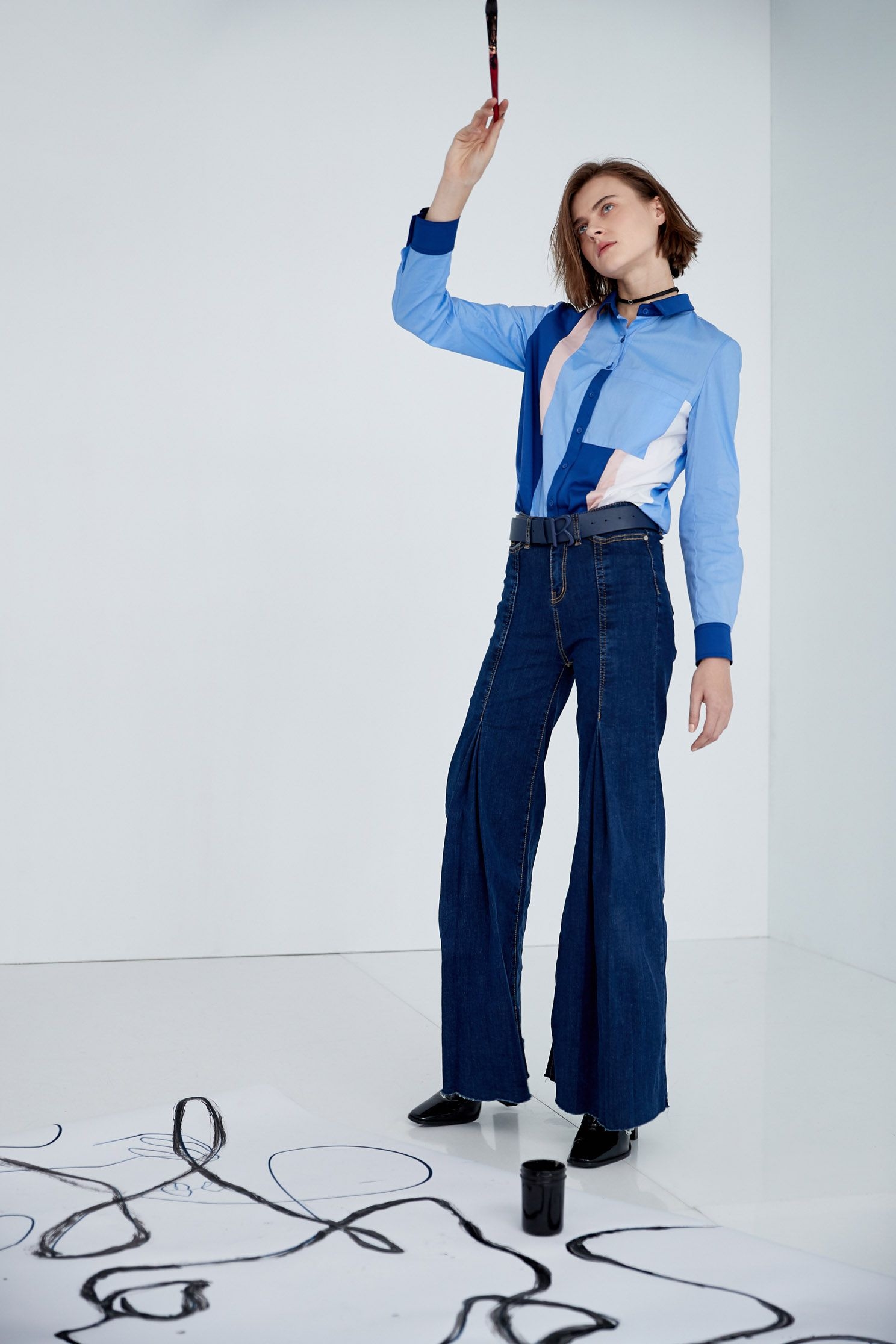 High Waist Wide Leg JeansDarted jeans,Denim,Jeans,Denim pants,Season (AW) Look,Cotton,Pants